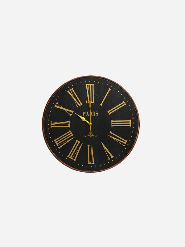 Noir Wooden Paris Clock