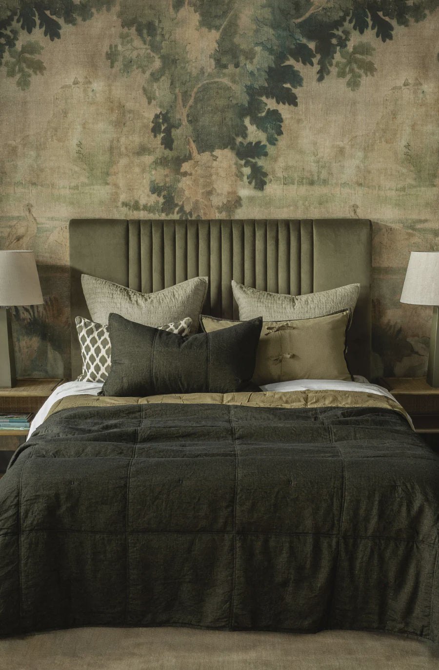 Noma Midnight Moss Bedspread