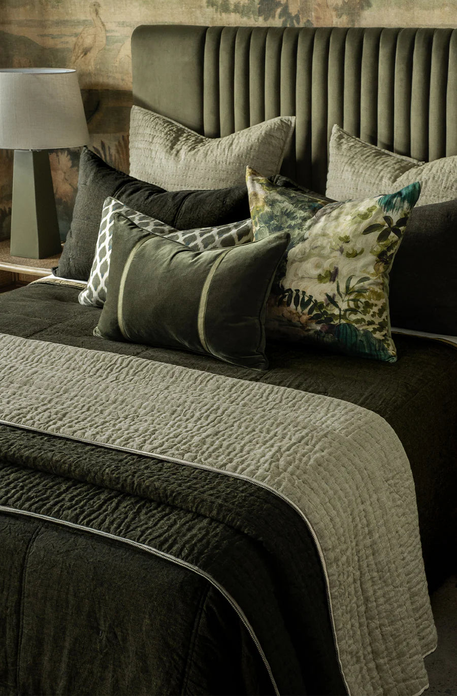 Noma Midnight Moss Bedspread