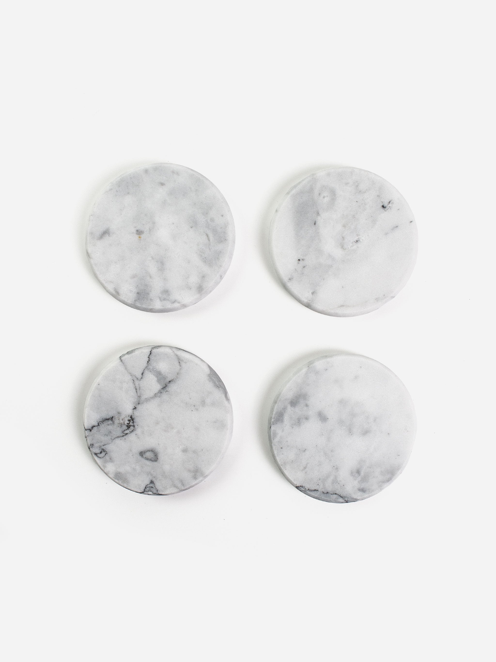 Nuvolo Grey Marble Coaster Set