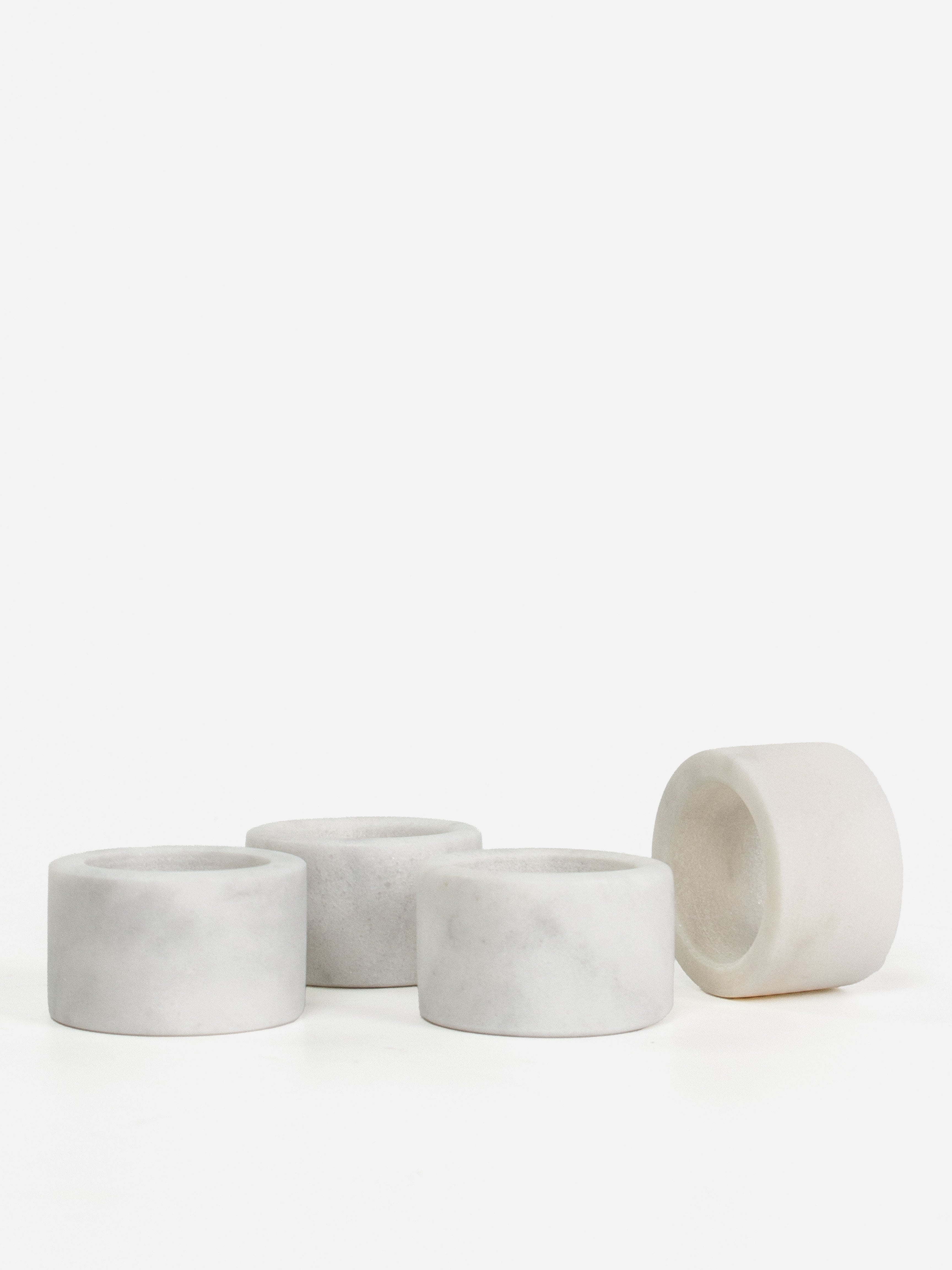 Nuvolo Marble Napkin Rings Set