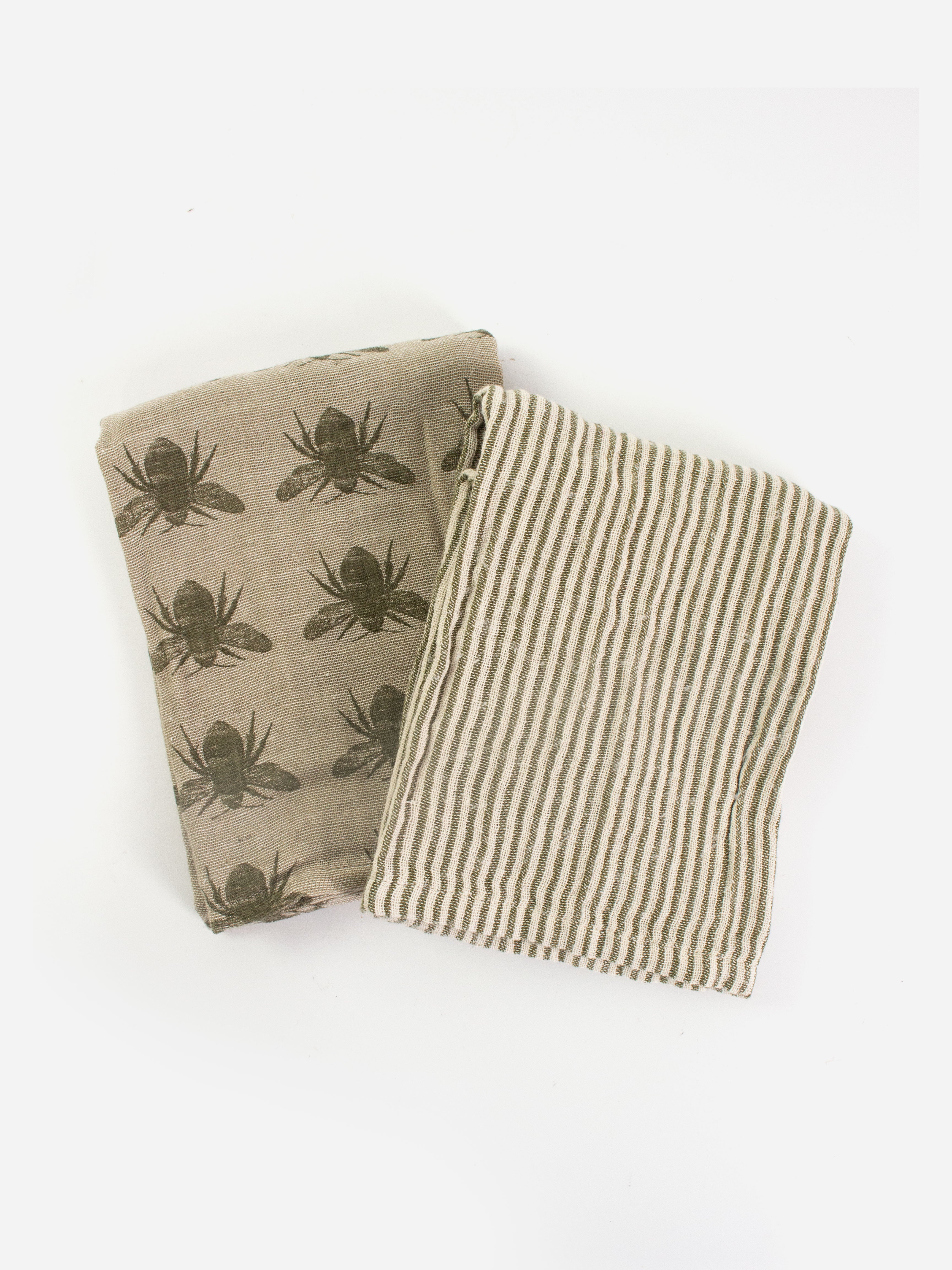 Olive Green Everyday Tea Towel Set