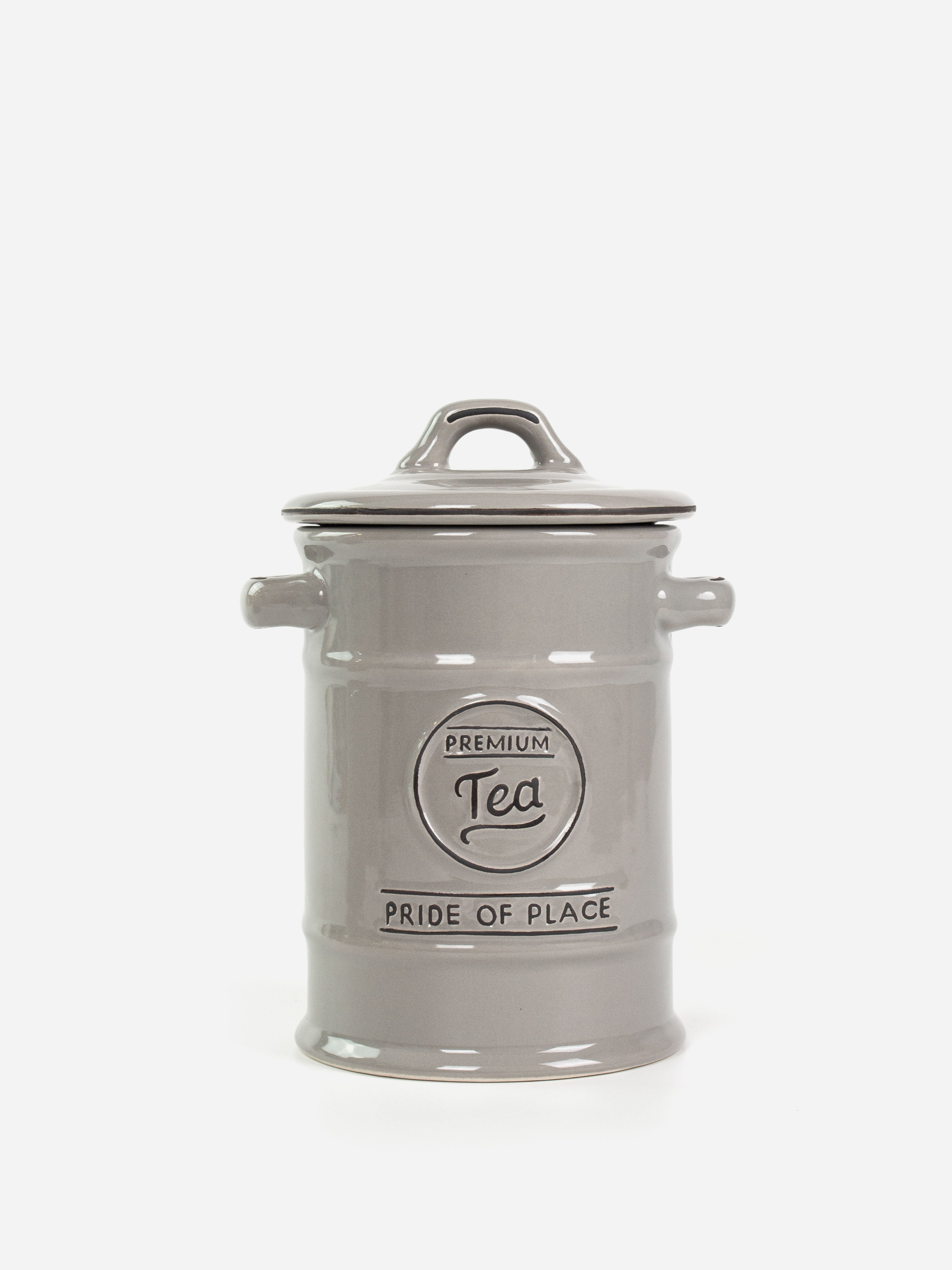 Grey Vintage Inspired Tea Canister