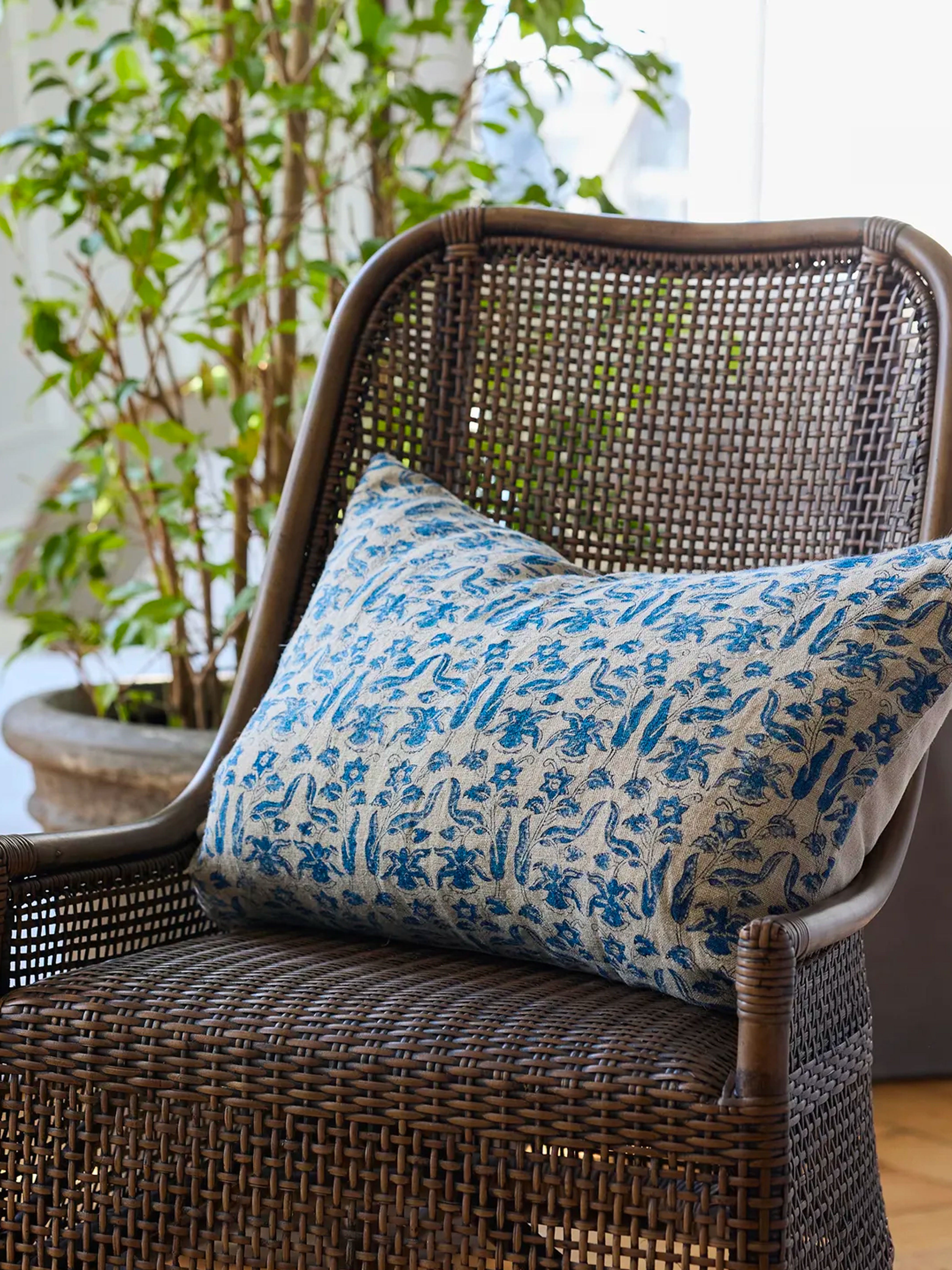 Petro Floral Azure Cushion Cover