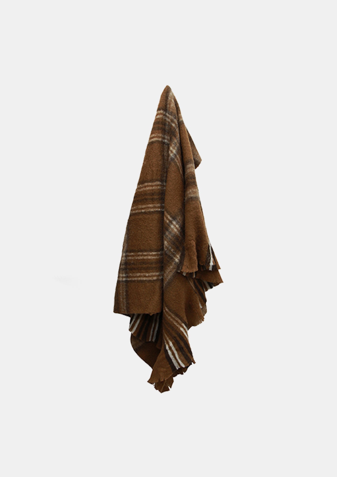 Plaid Brown Throw