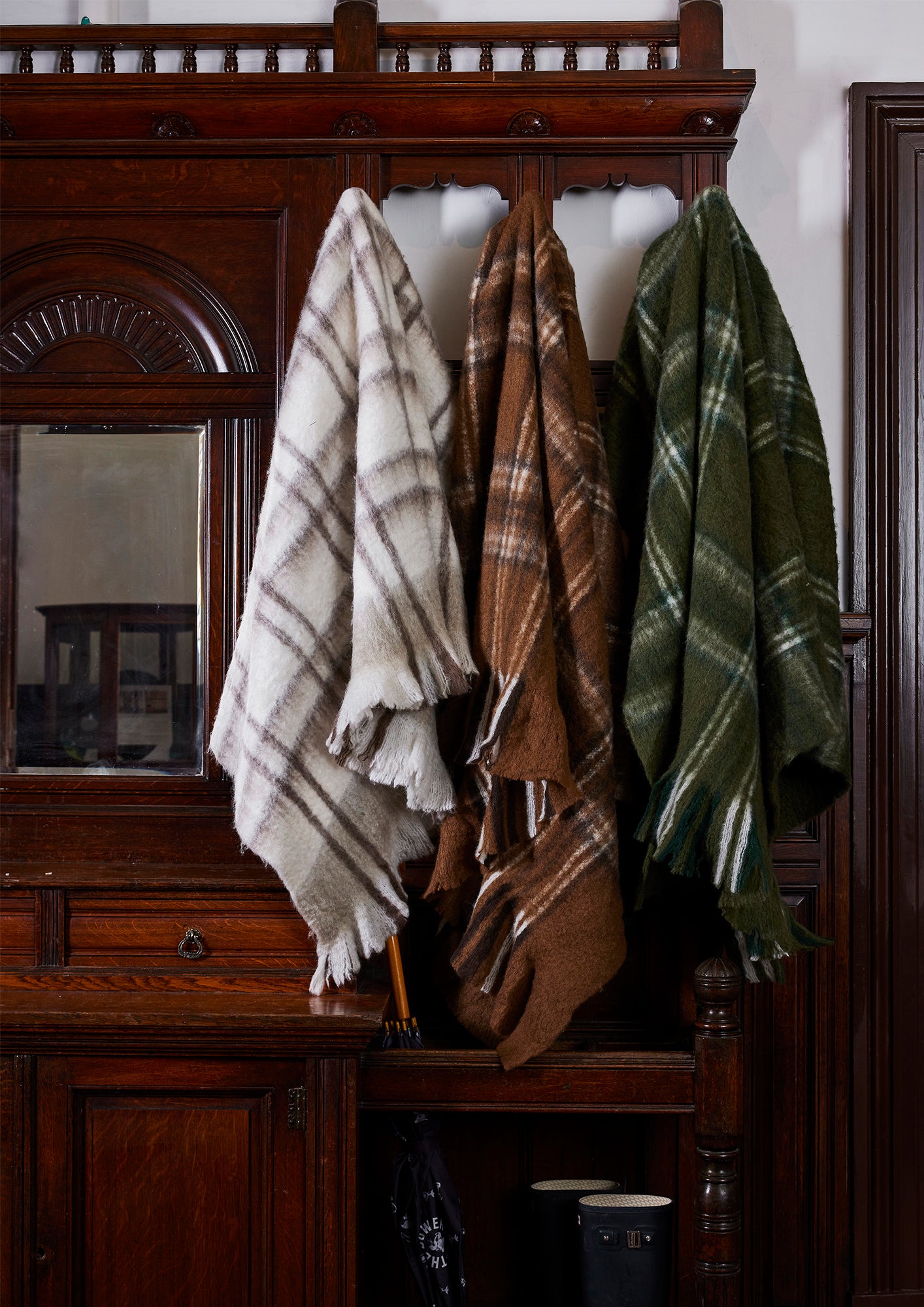 Plaid Brown Throw