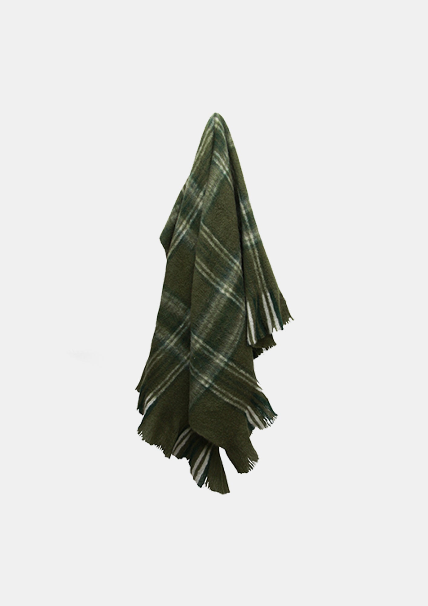 Plaid Green Throw