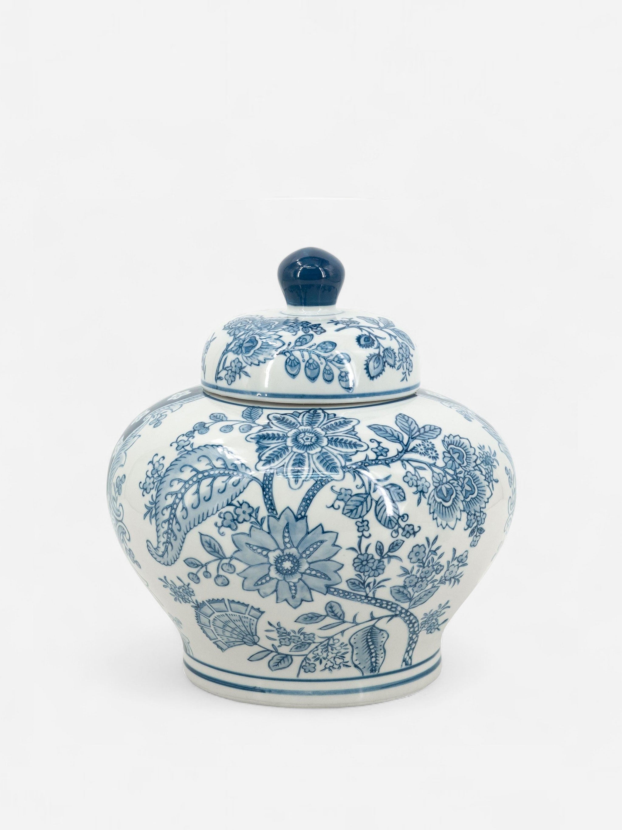 Porcelain Blue & White Lidded Jar