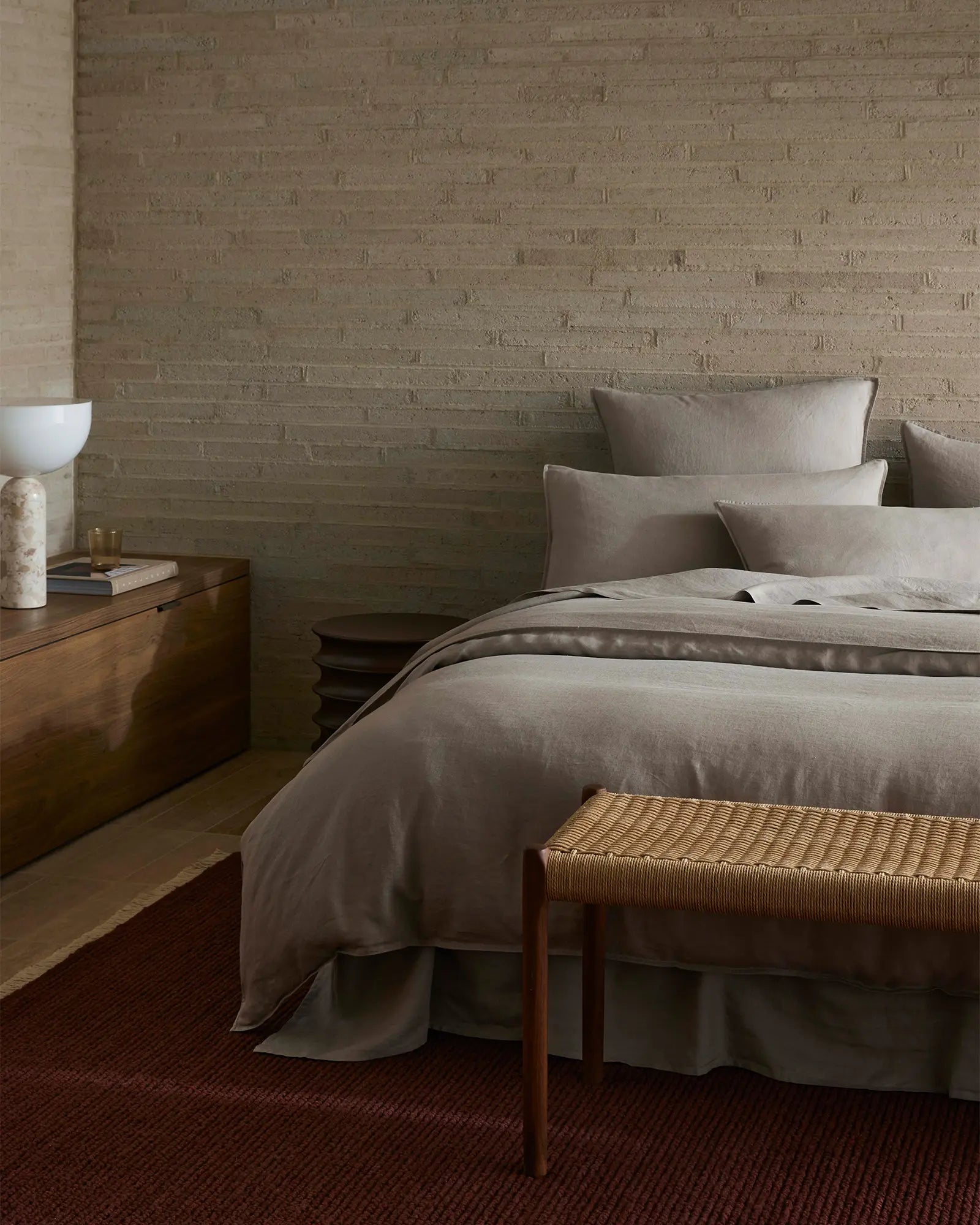 Ravello Pebble Linen Eurocase Pair