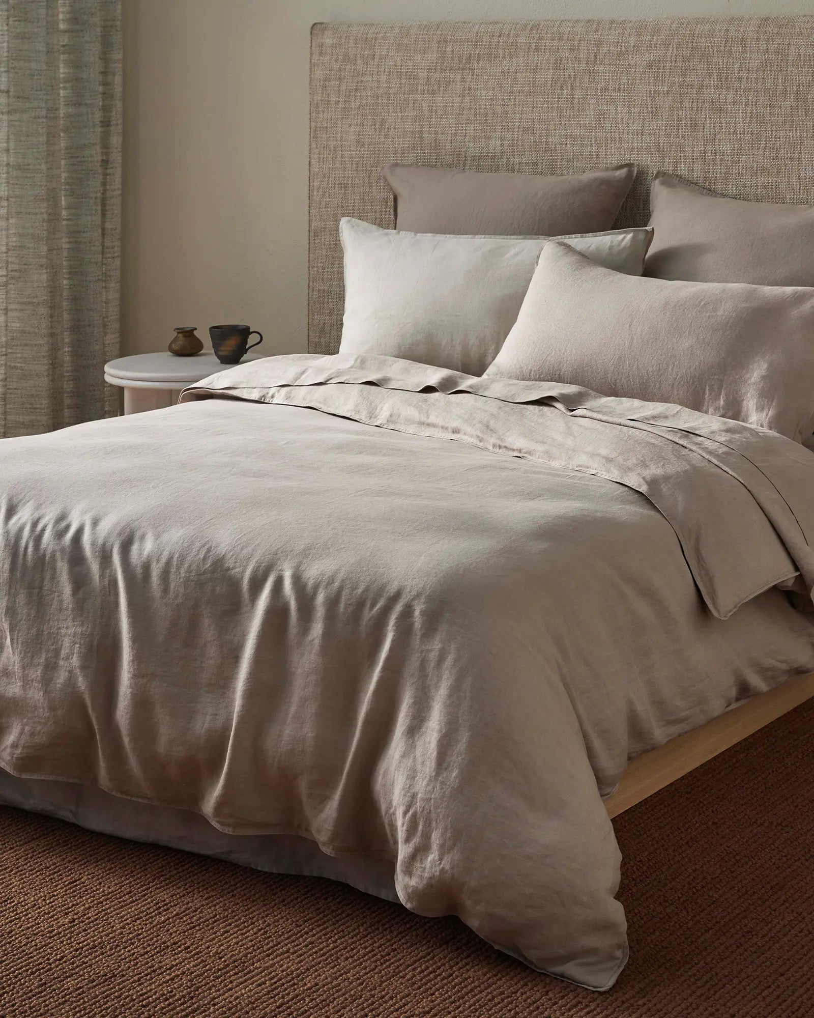 Ravello Pebble Linen Pillowcase Pair