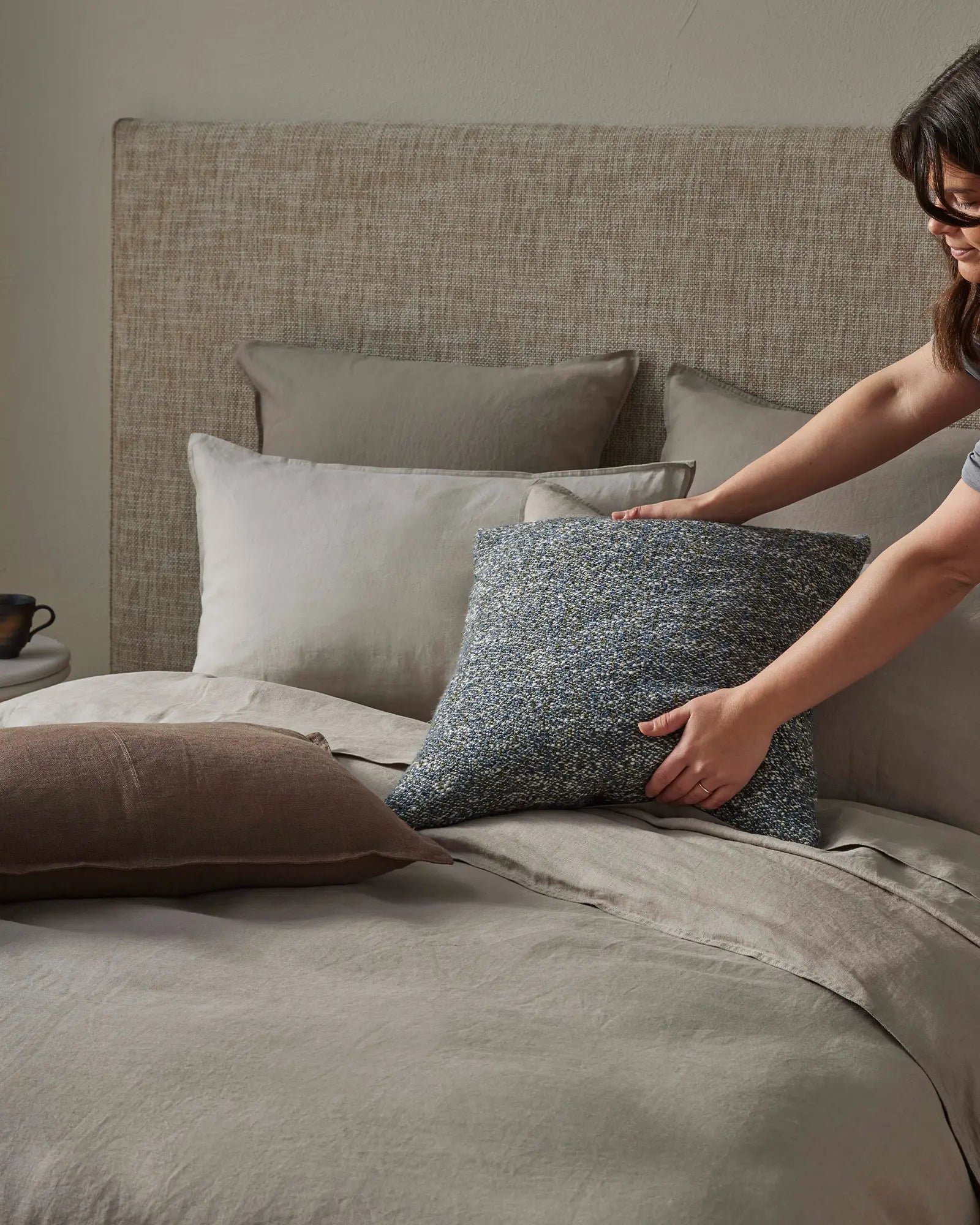 Ravello Pebble Linen Pillowcase Pair