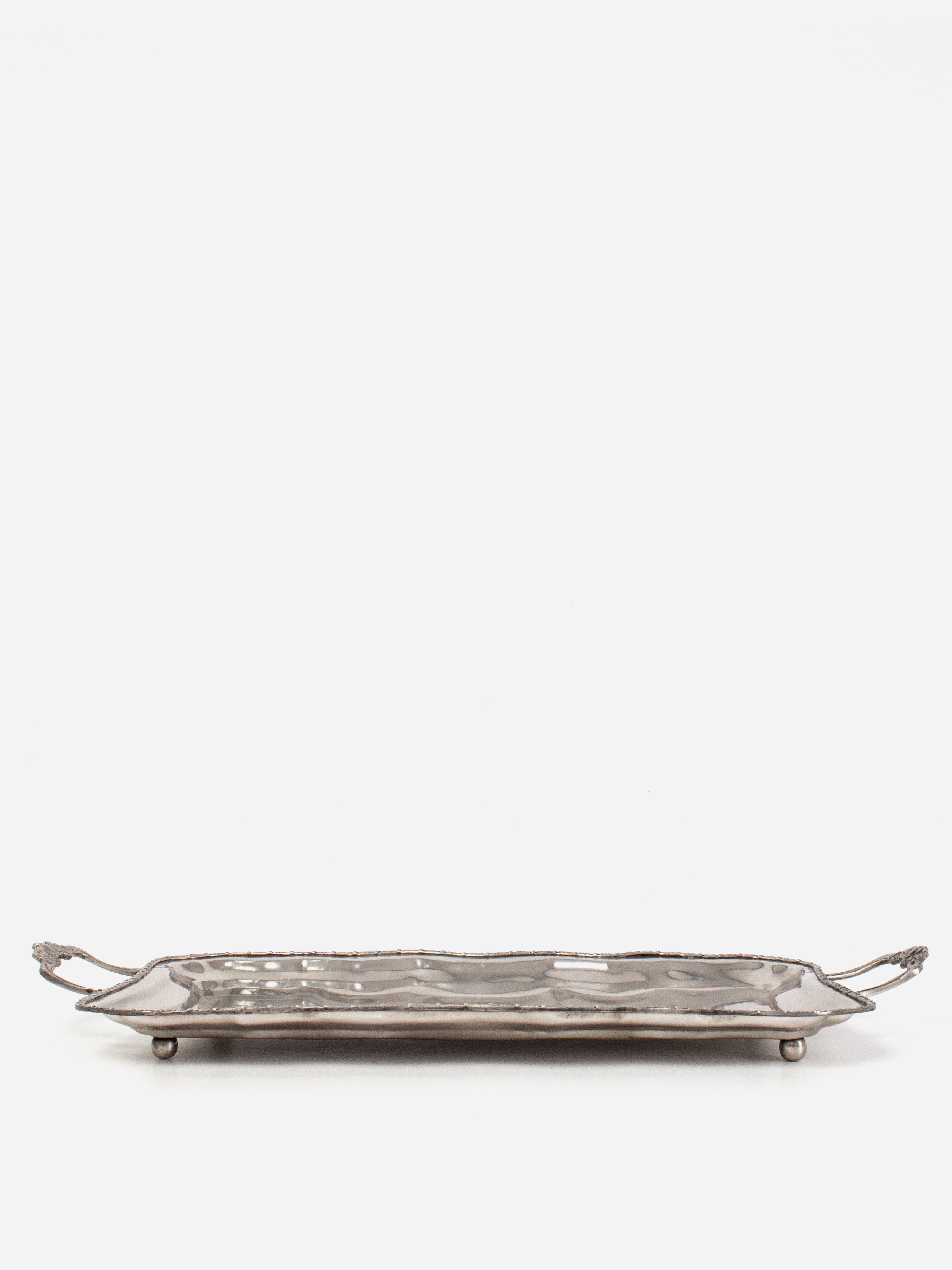 Rectangle Floral Handled Tray