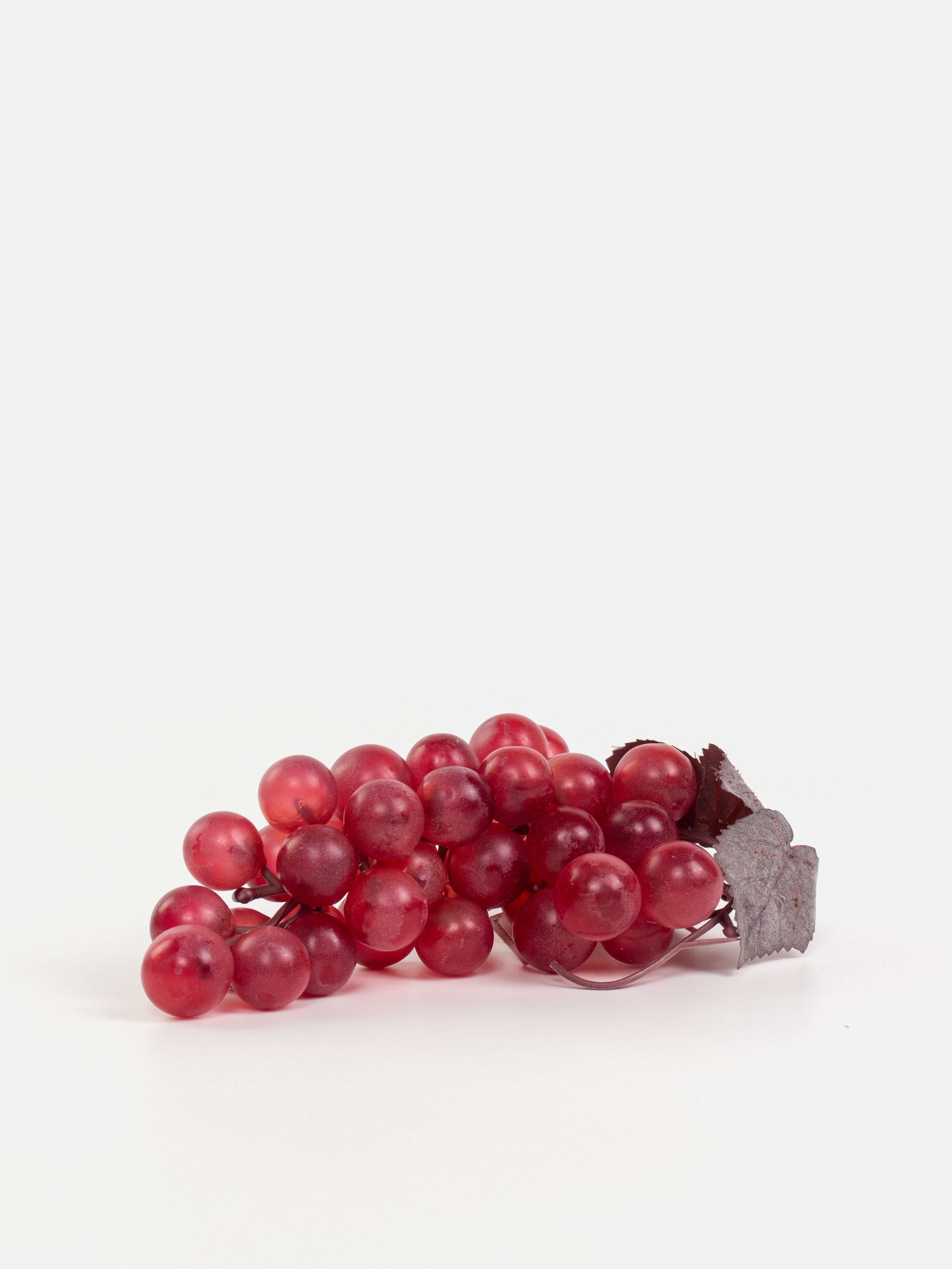 Red Grapes with Leaves