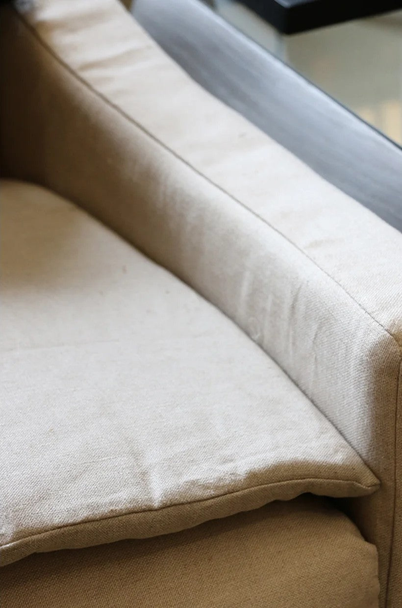 Reversible Linen Couch Topper