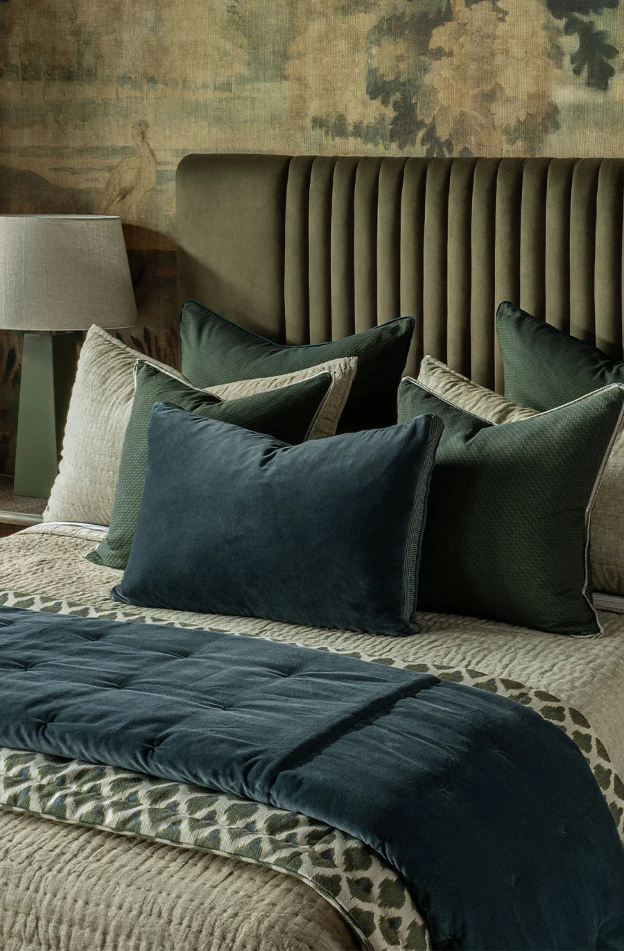Riga Prussian Blue Comforter