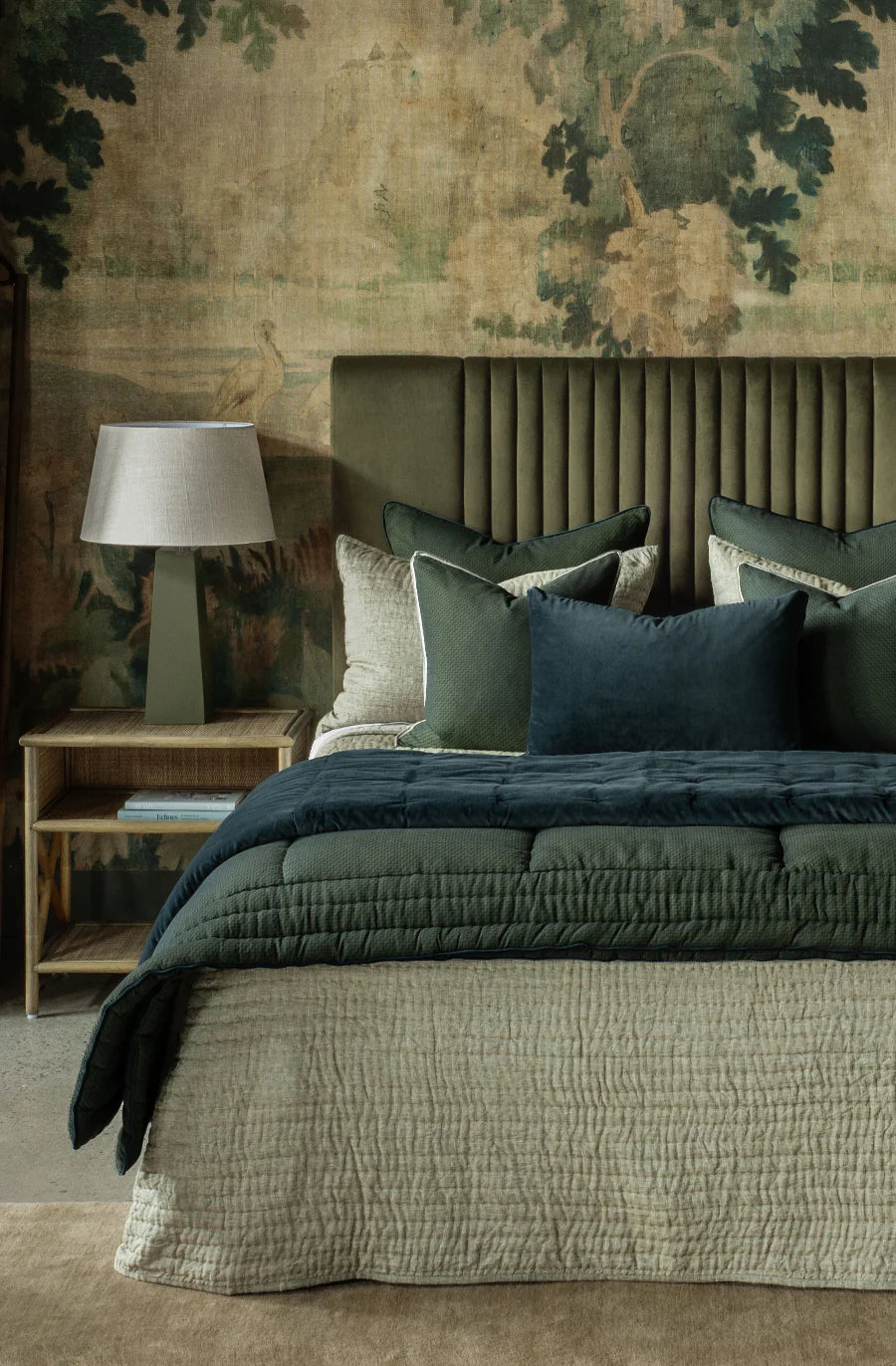 Riga Prussian Blue Cushion