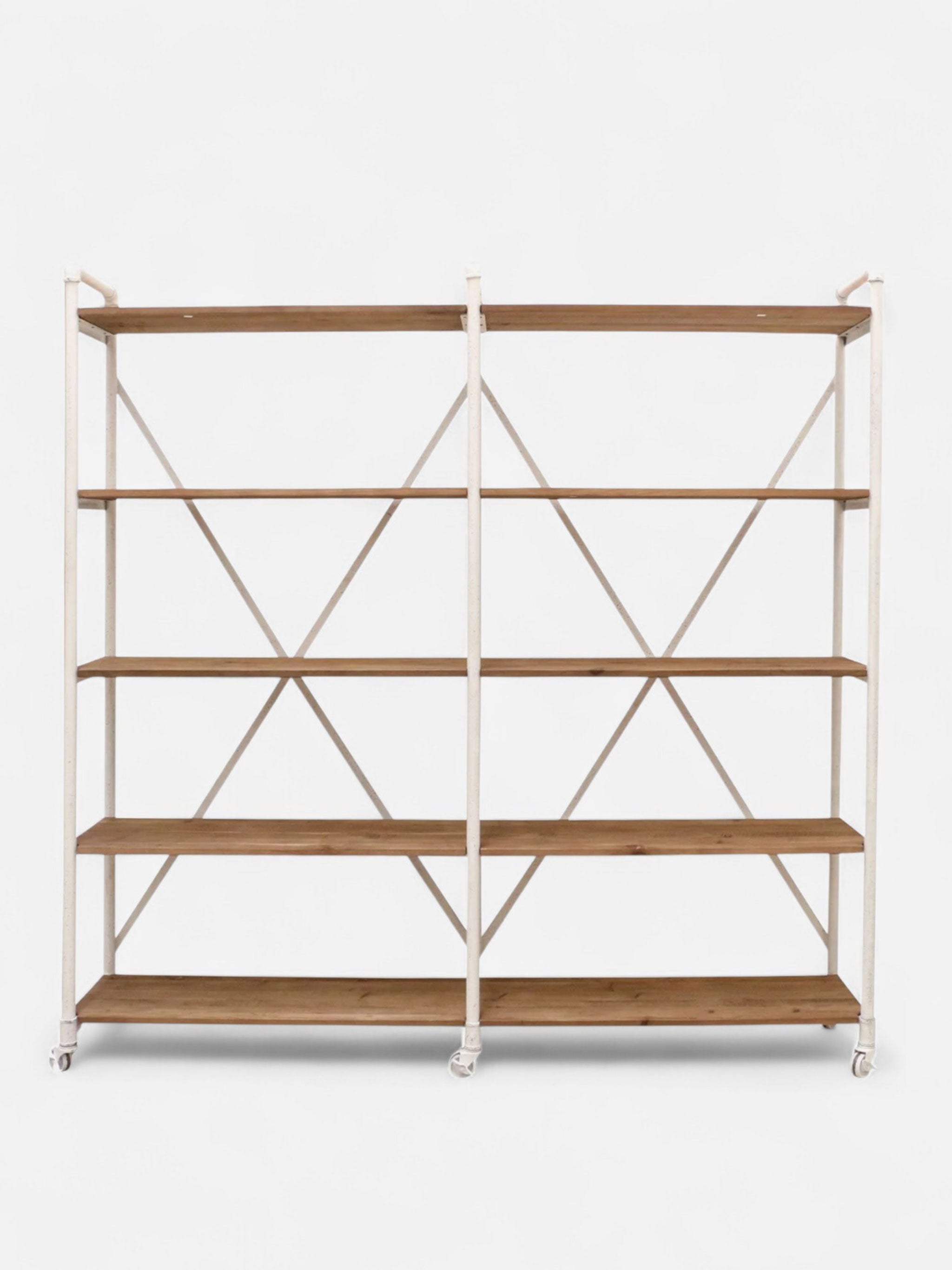 Riveria Industrial Bookcase | White