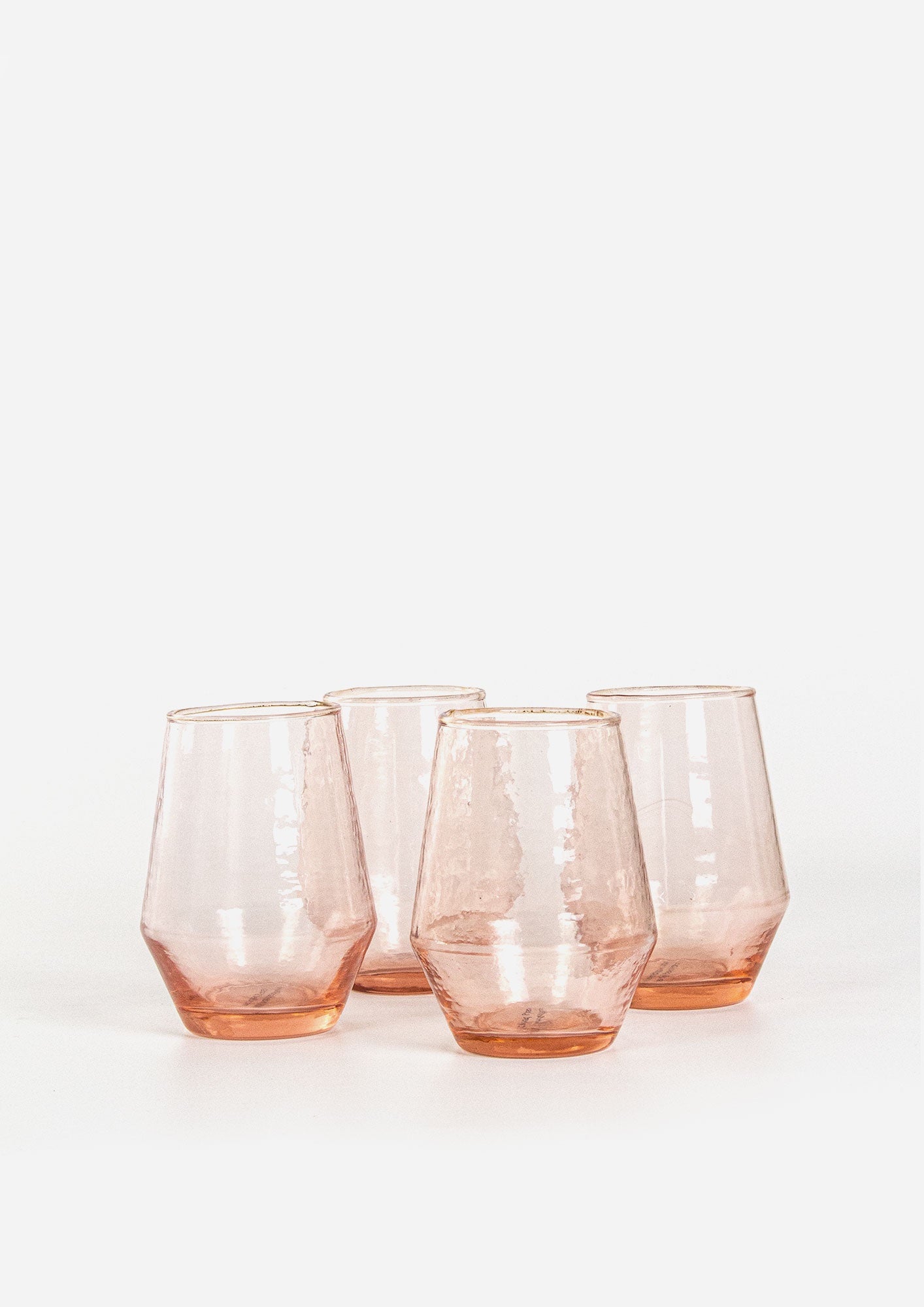 Rose Stemless Wine Set