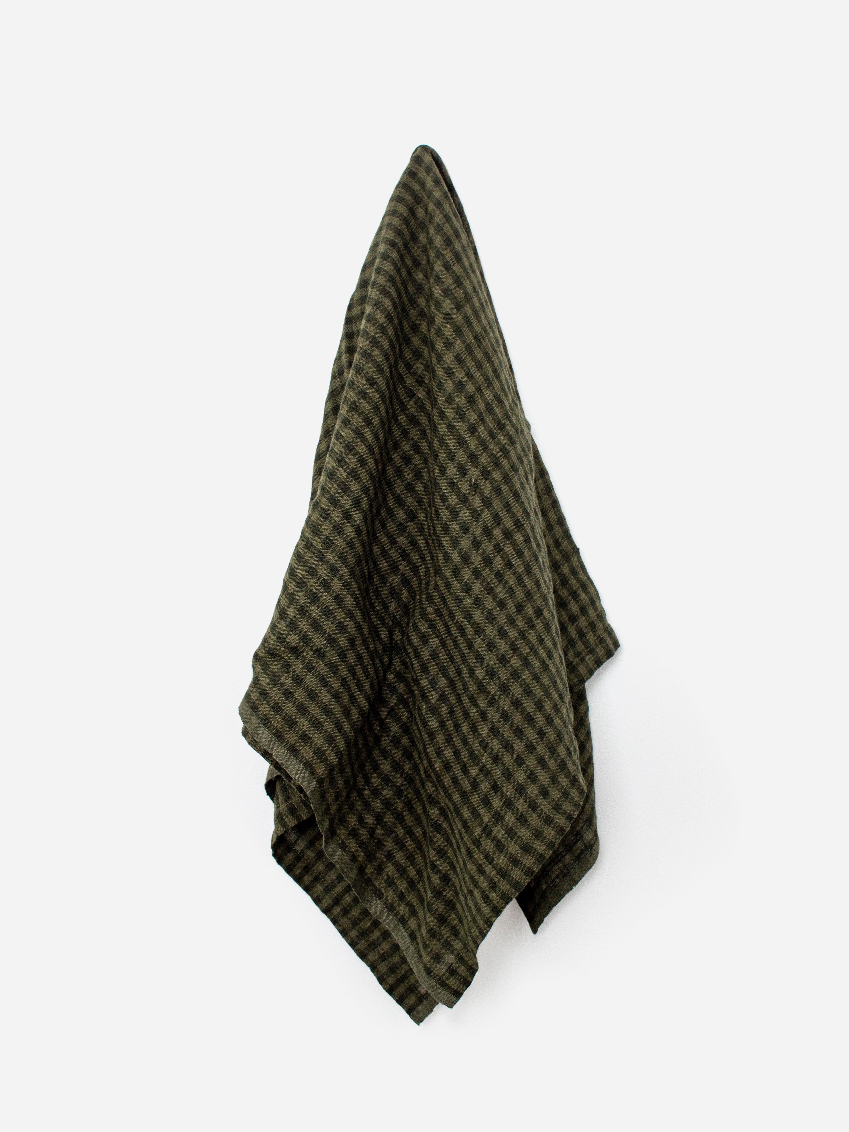 Sage Check Tea Towel