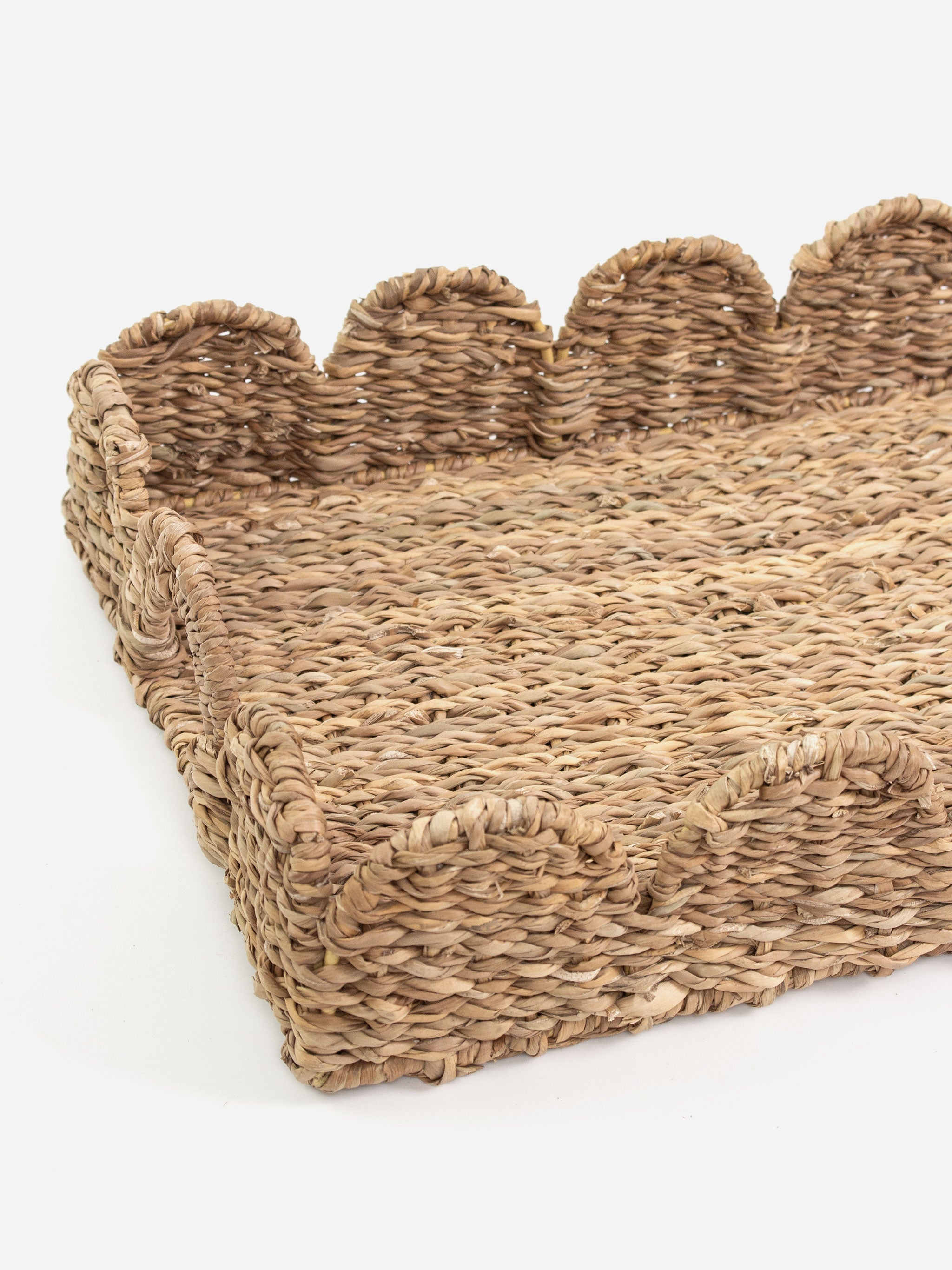 Scalloped Seagrass Rectangle Tray