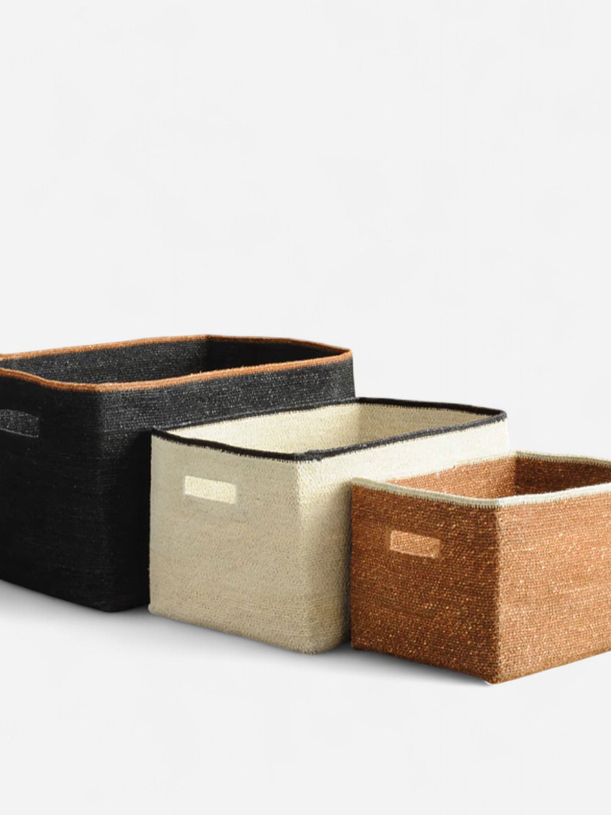 Scatola Basket - Black/Tan