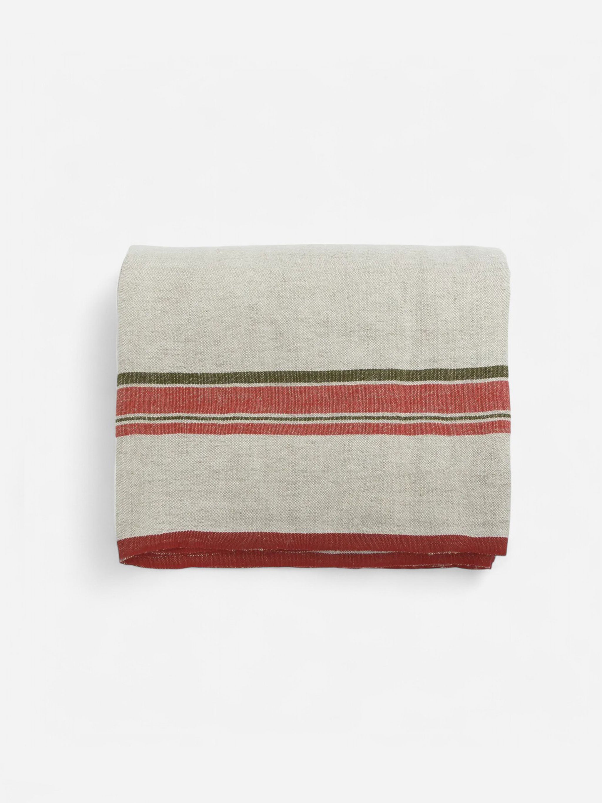 Selvedge Stripe Linen Tablecloth