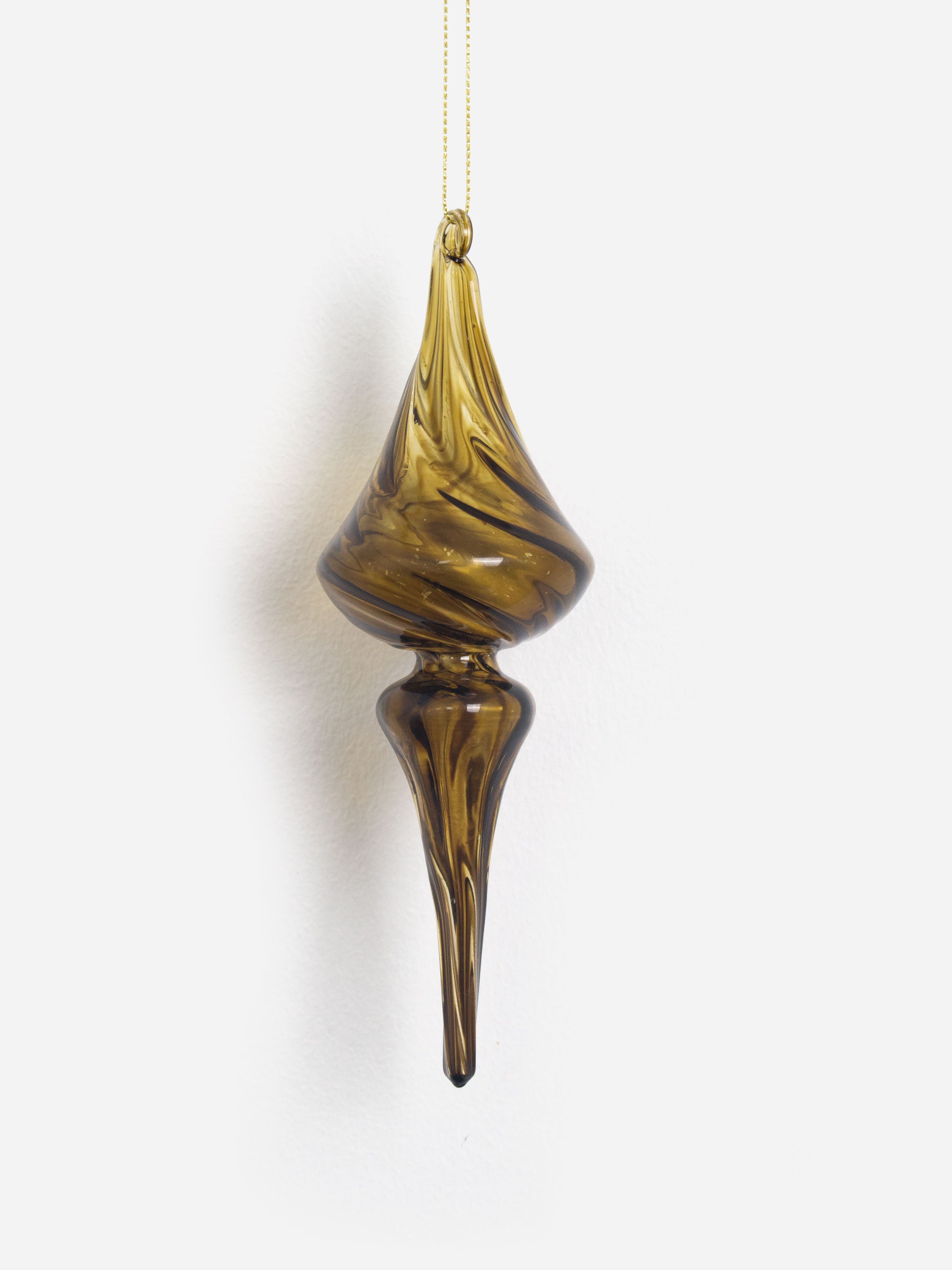 Seraphine Clear Umber Glass Finial