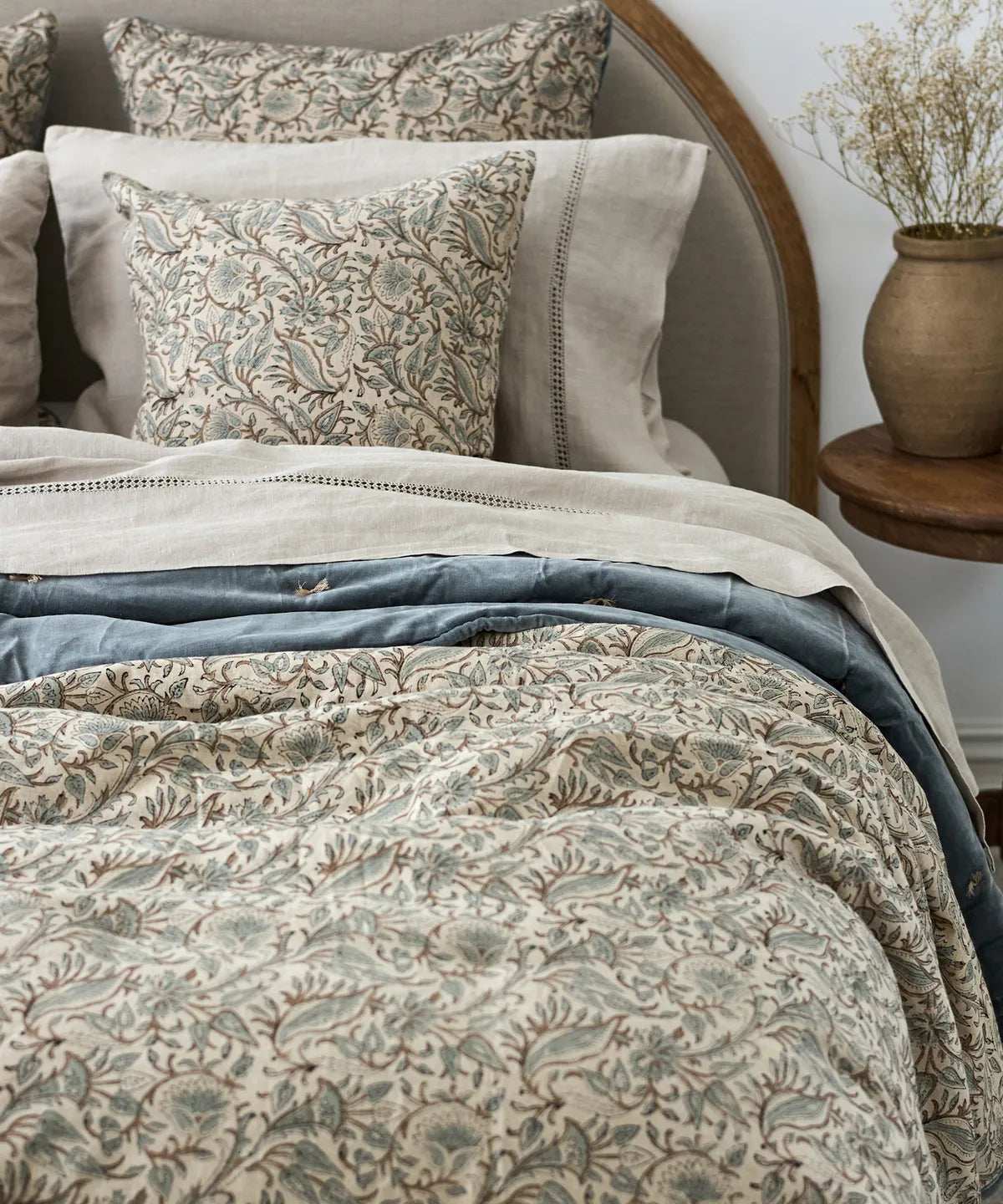 Serena Handblocked Velvet Quilt