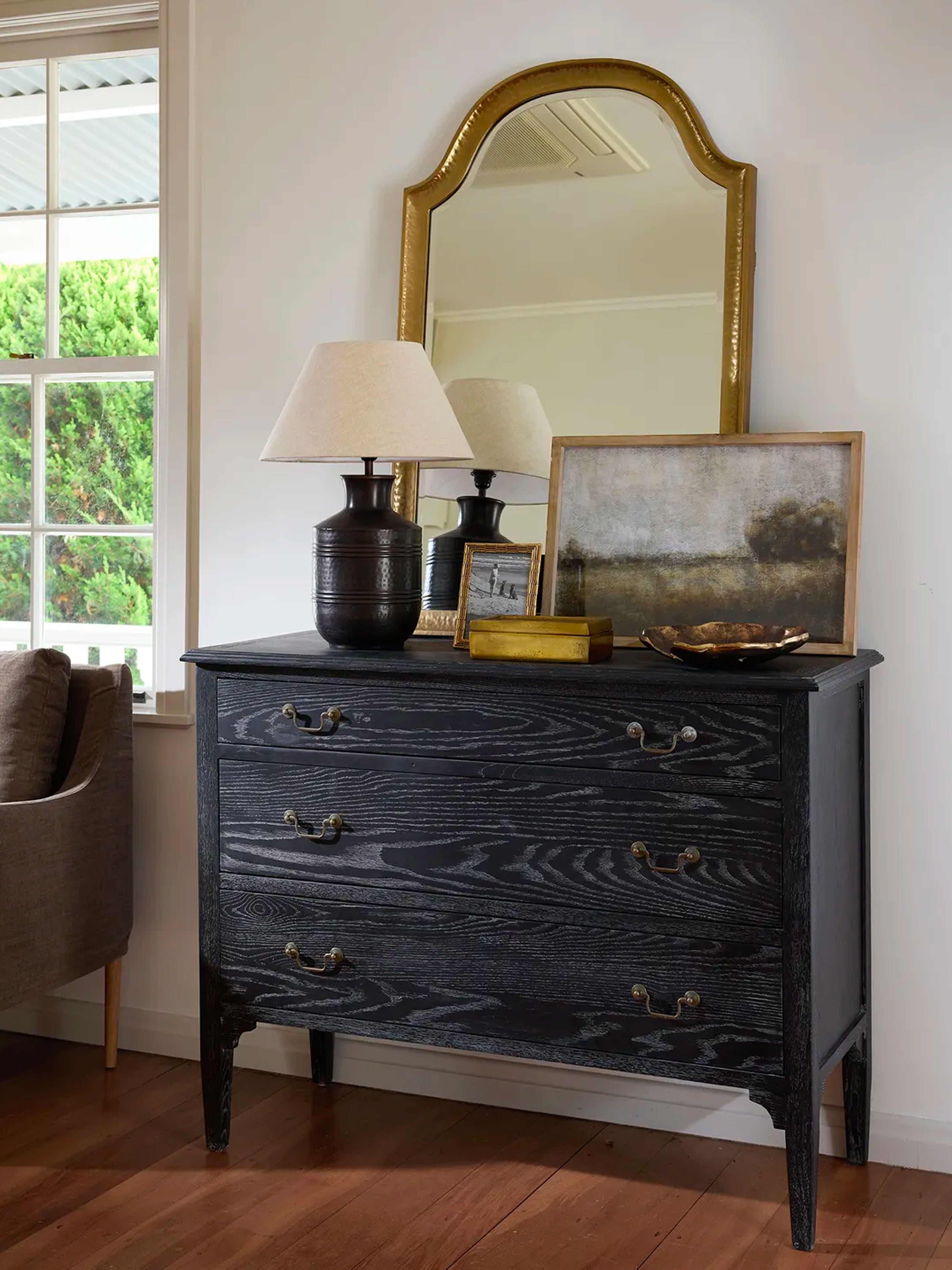 Serge Black Oak Dresser