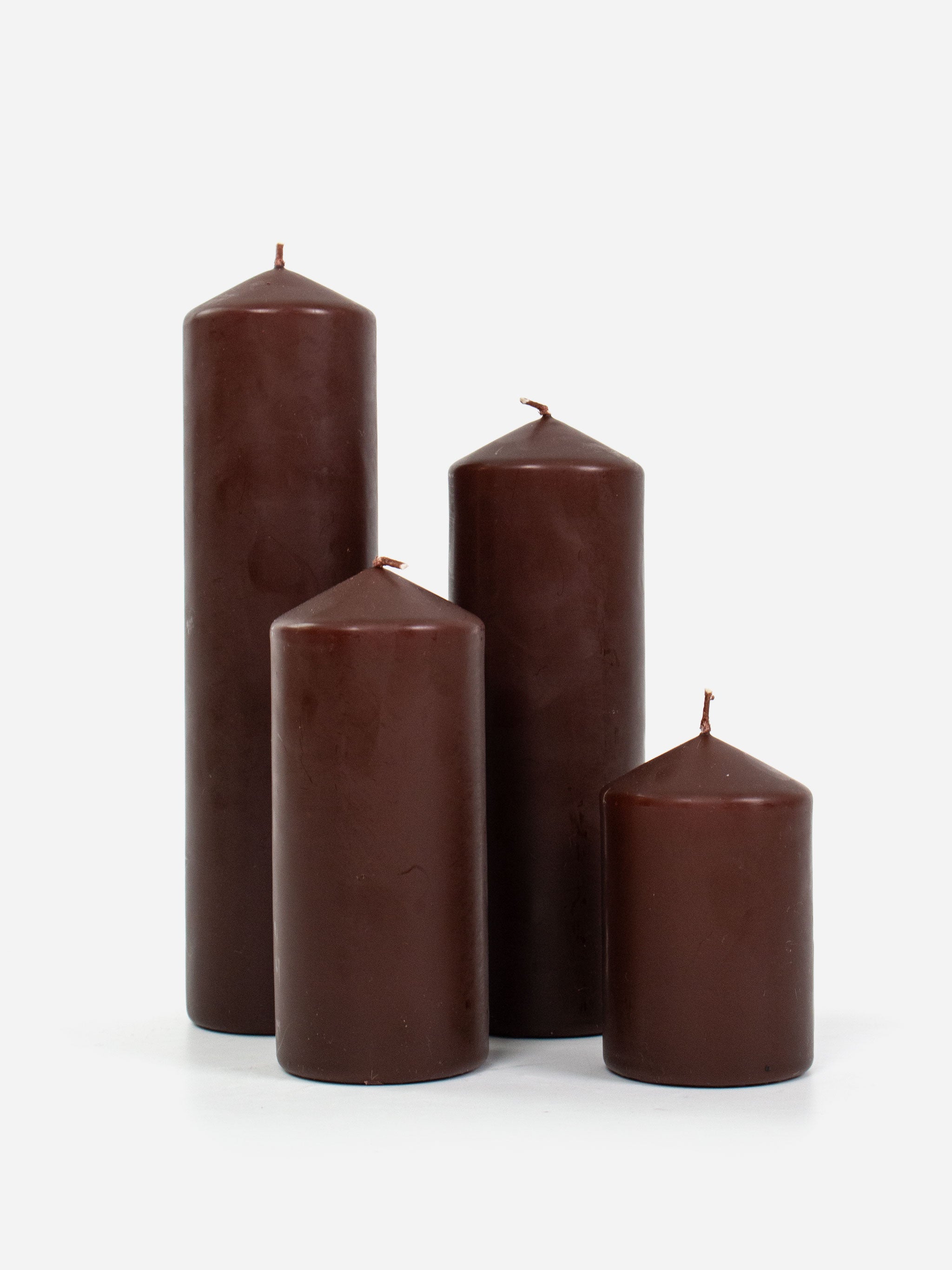 Slim Chocolate Pillar Candle