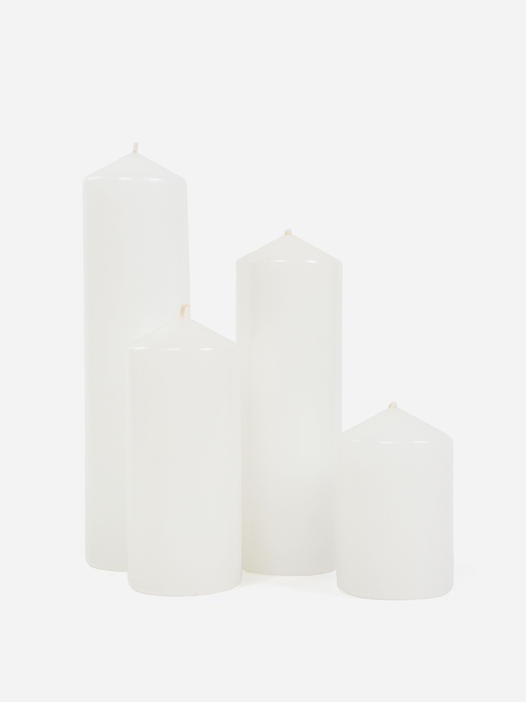 Slim White Pillar Candle