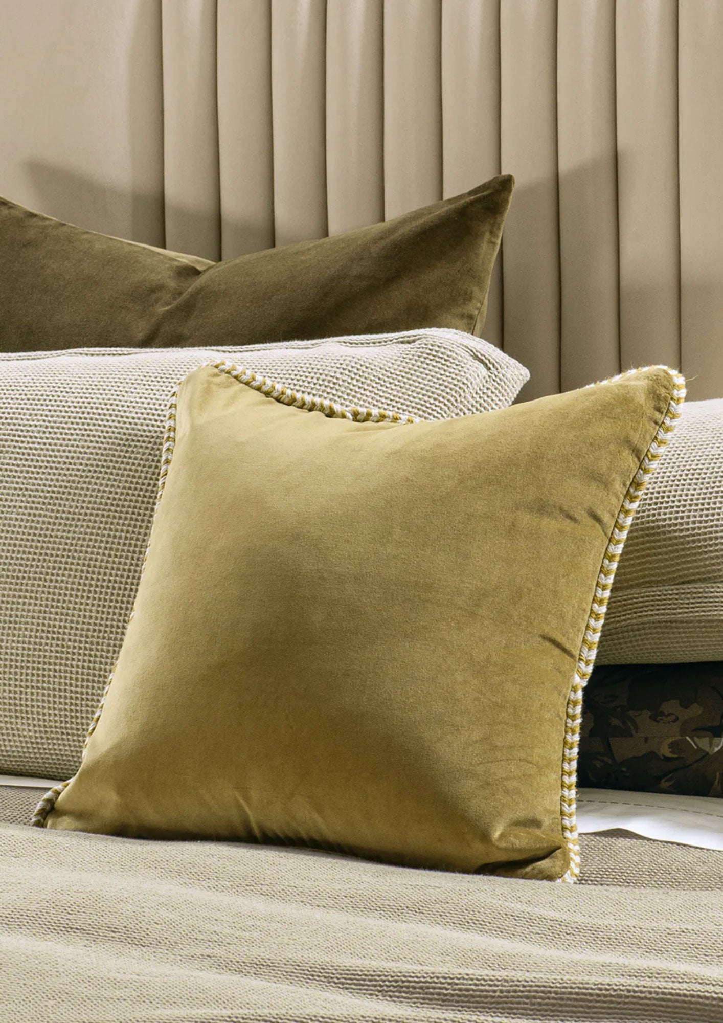 Treccia Olive Cushion
