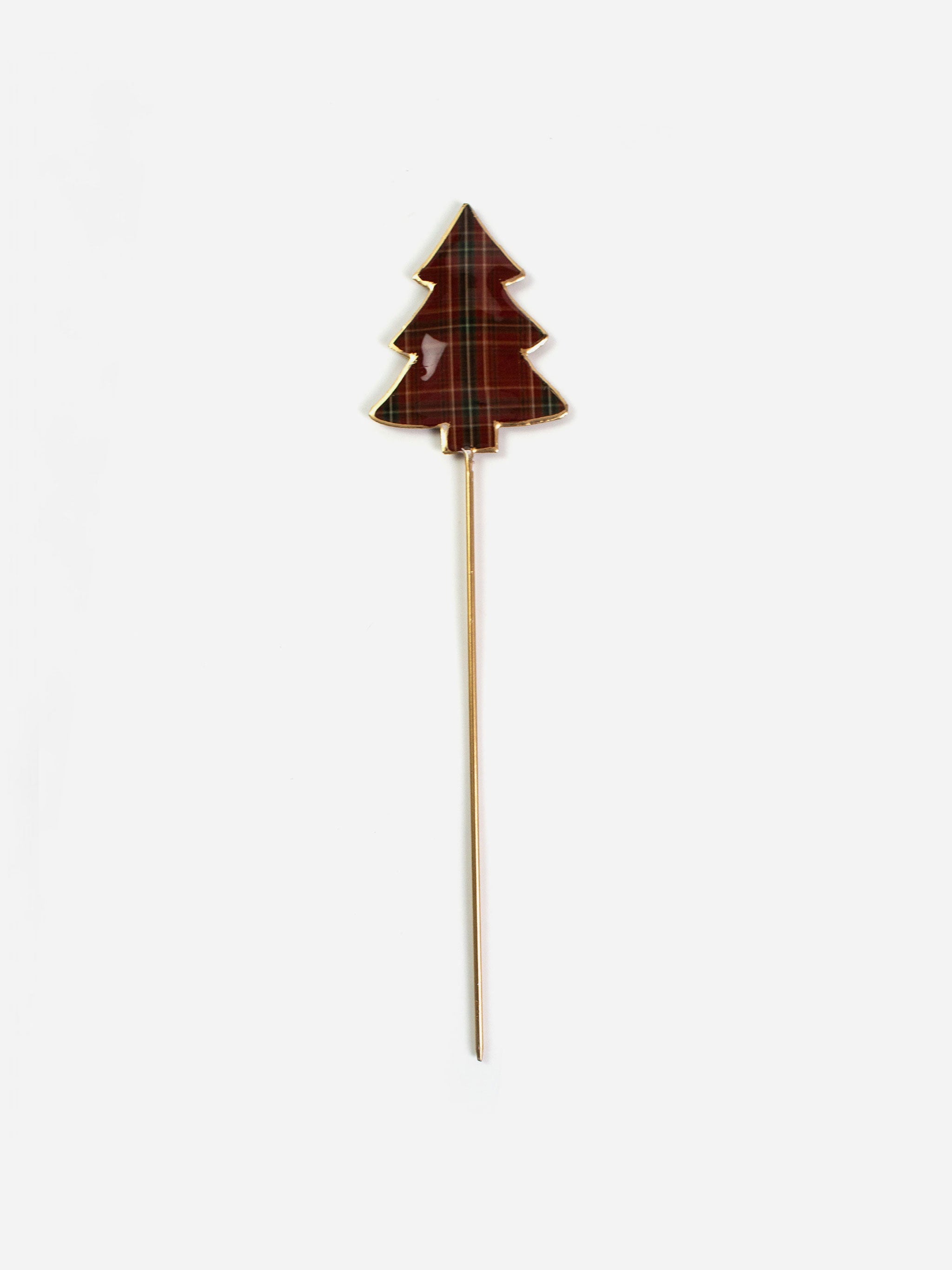Tartan Christmas Tree on Stick