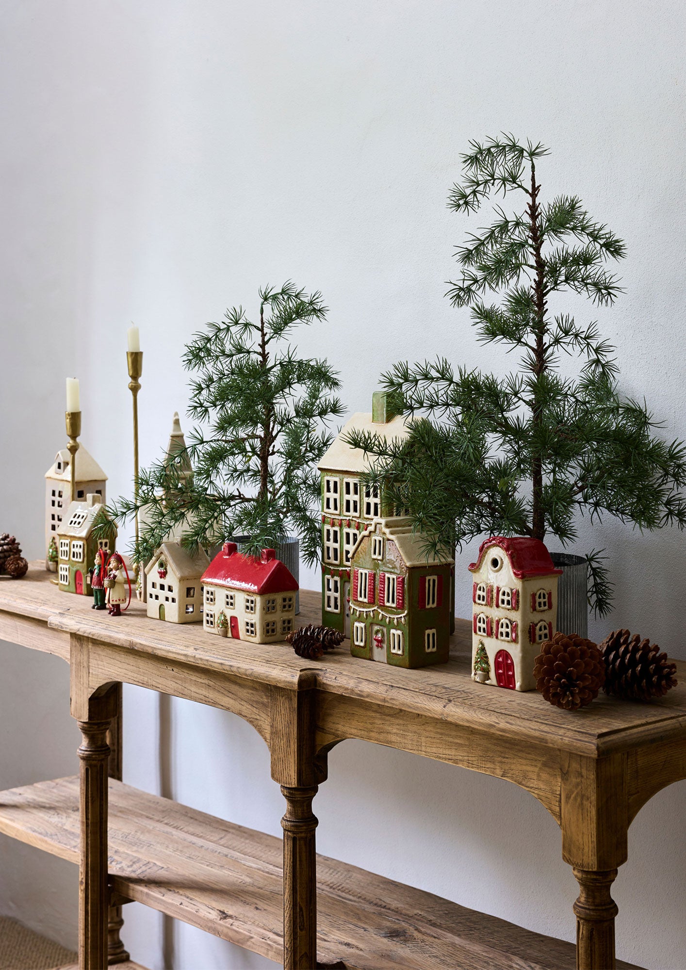 Alsace Christmas Stone Tea Light Villa with Shutters