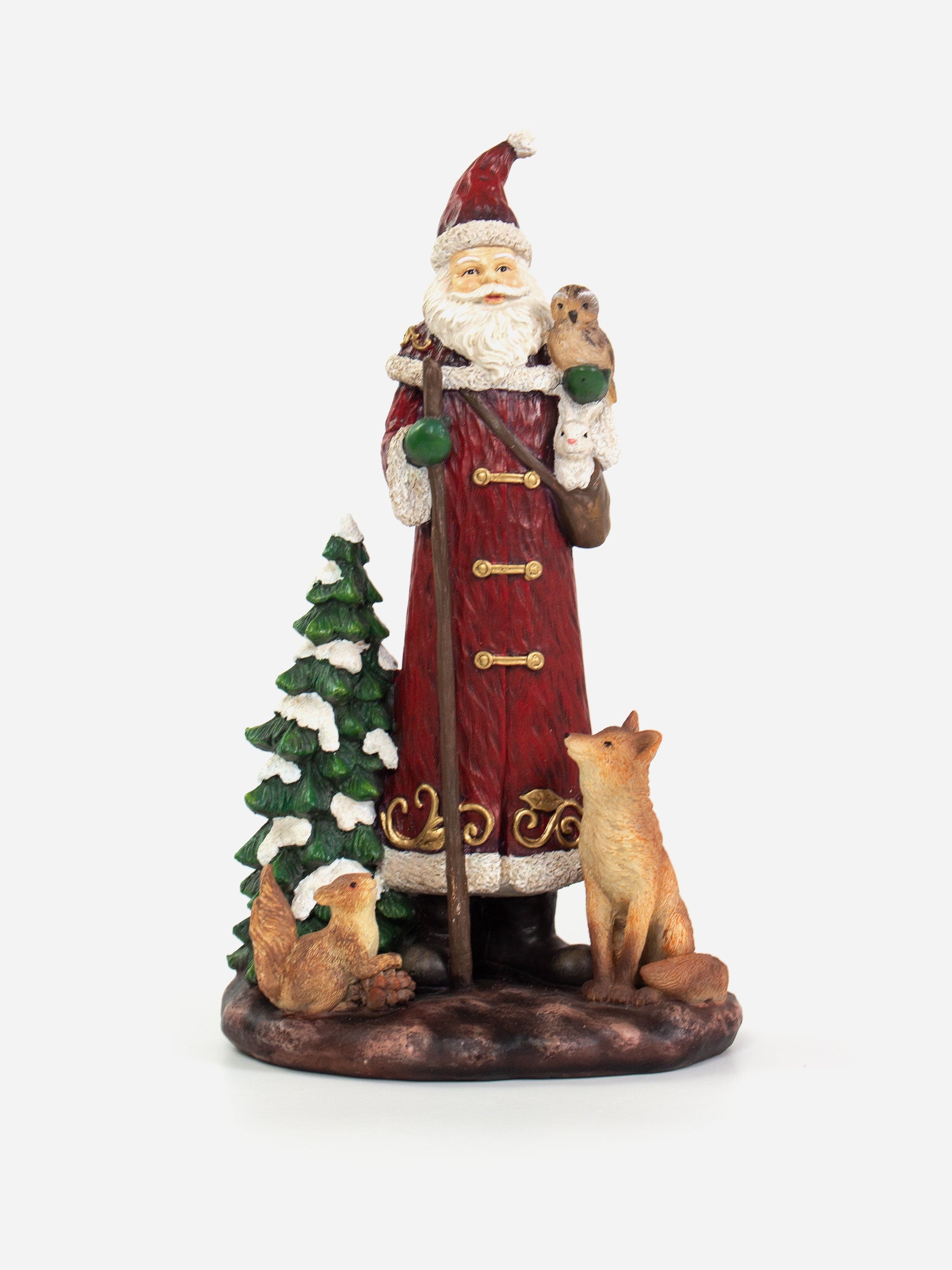 Traditional Santa with Forest Animals