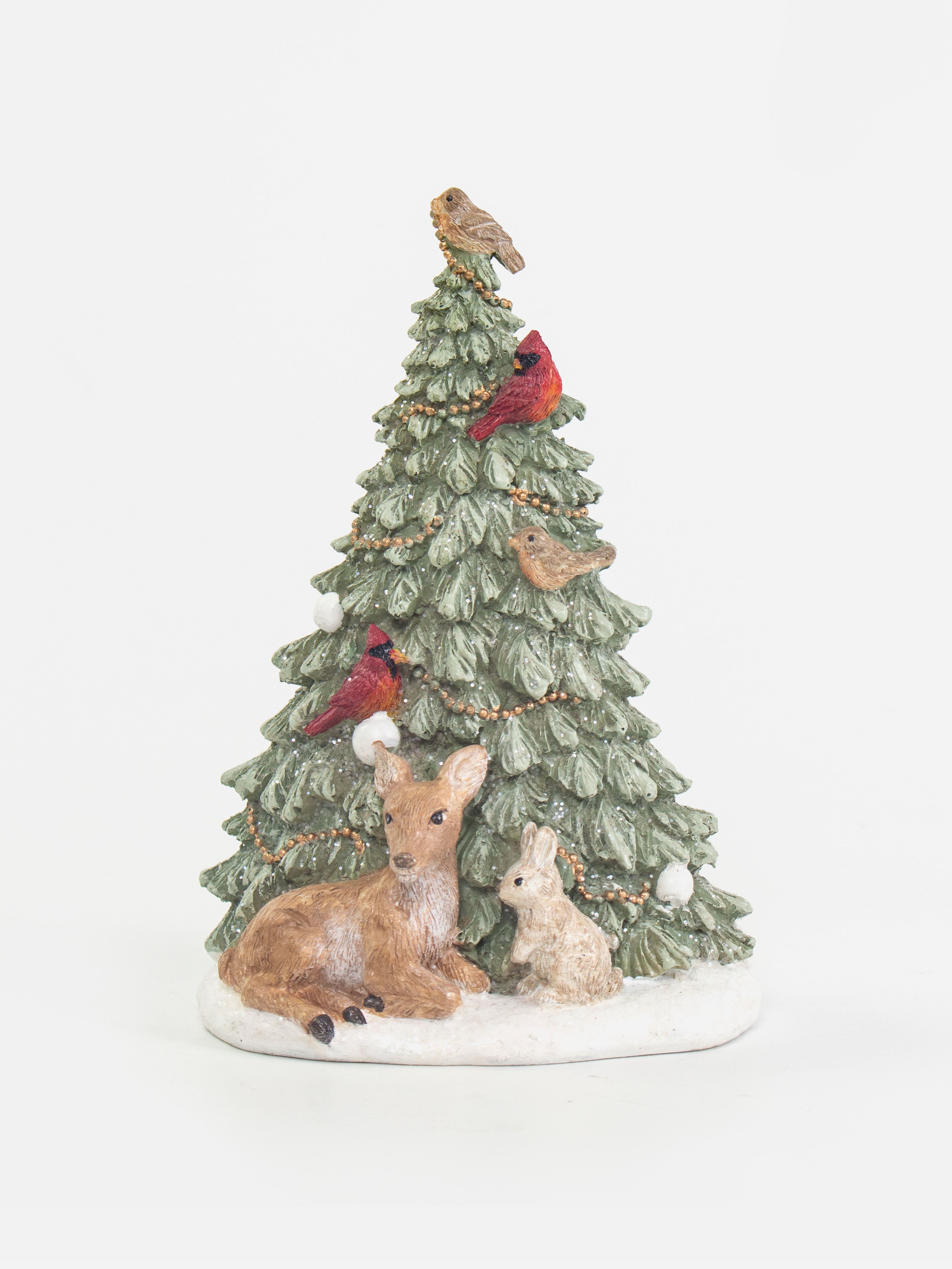 Tree with Deer and Birds