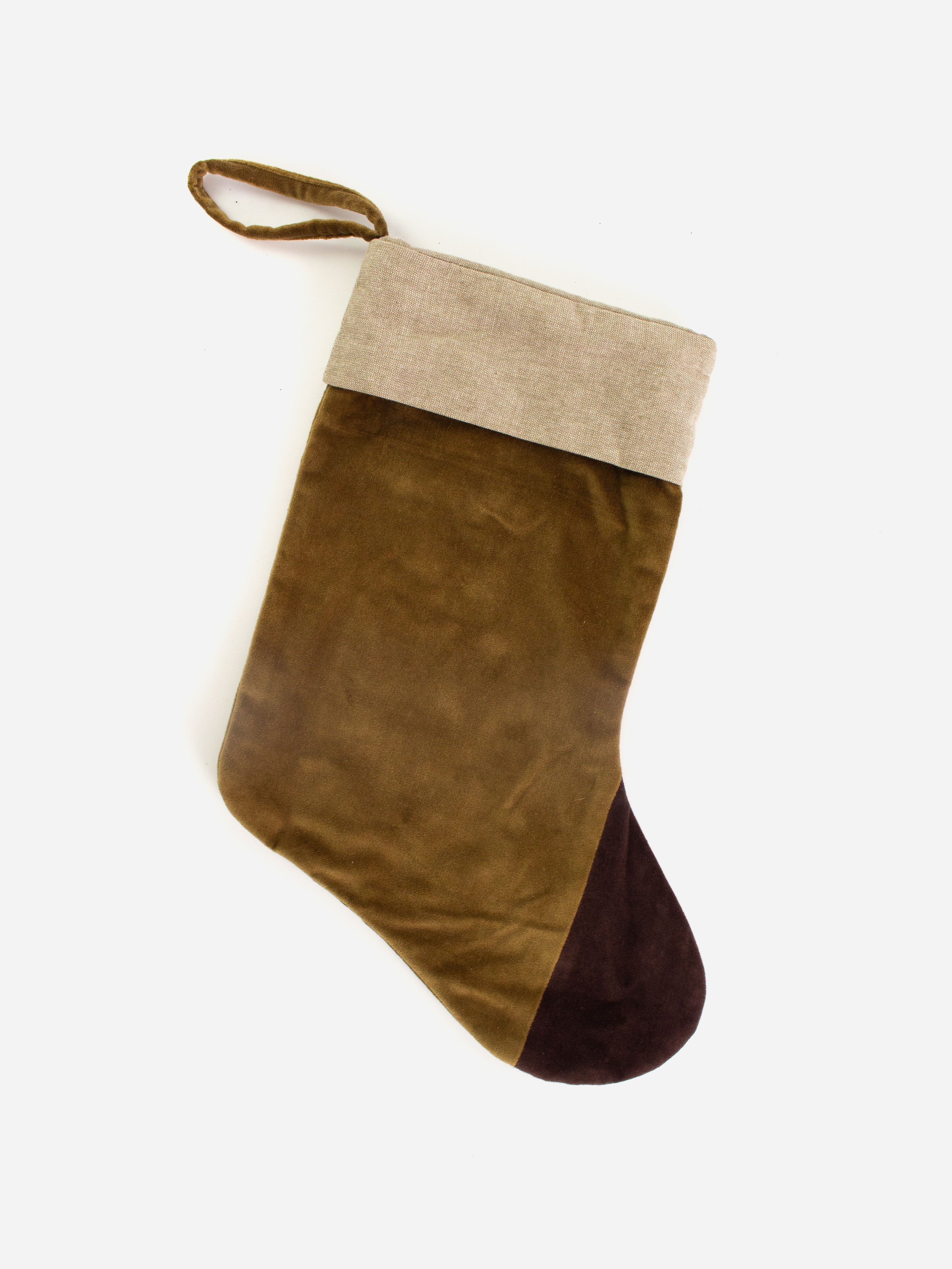 Two Toned Donkey Velvet Stocking