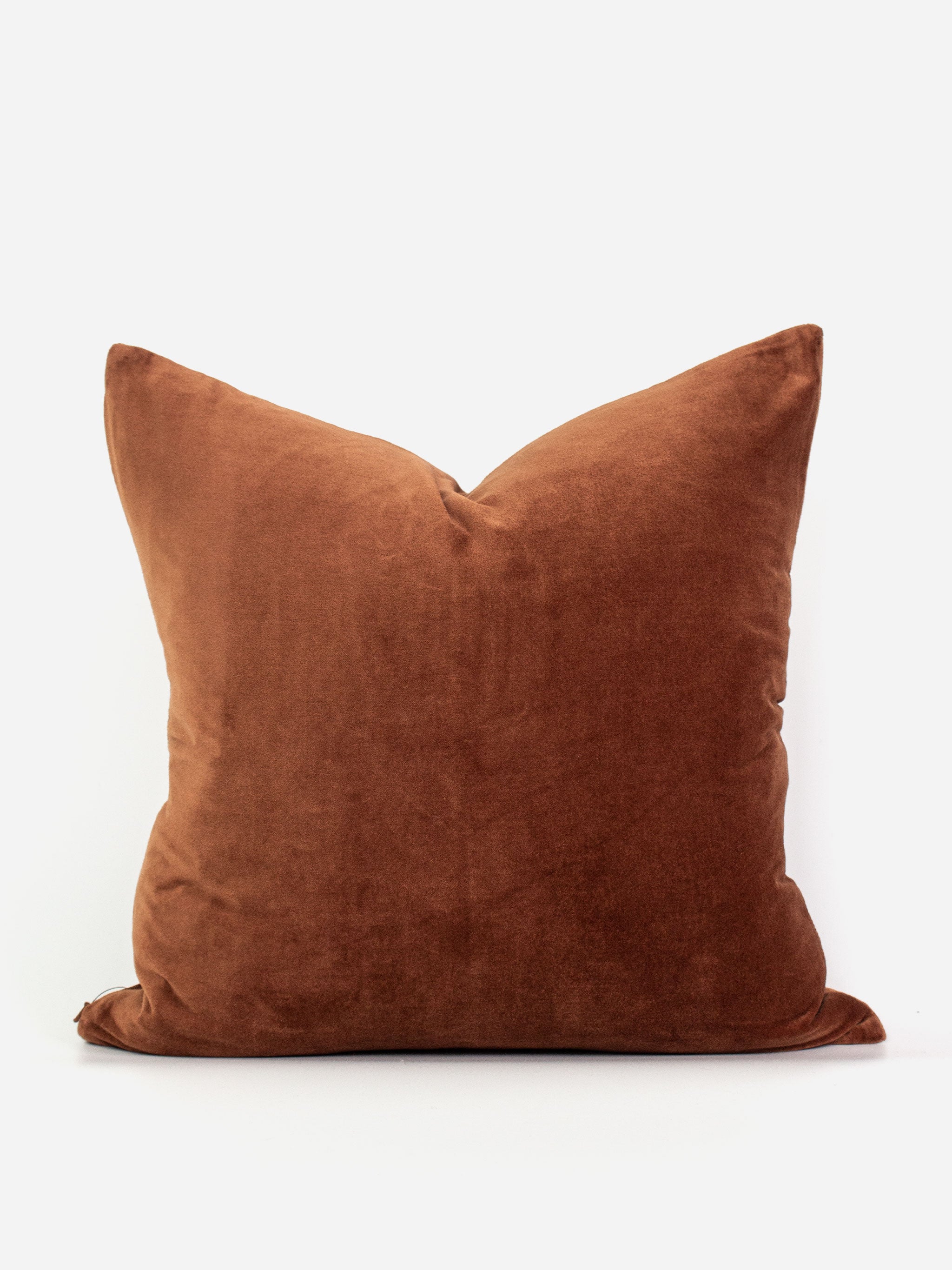 Velvet Cinnamon Cushion Cover