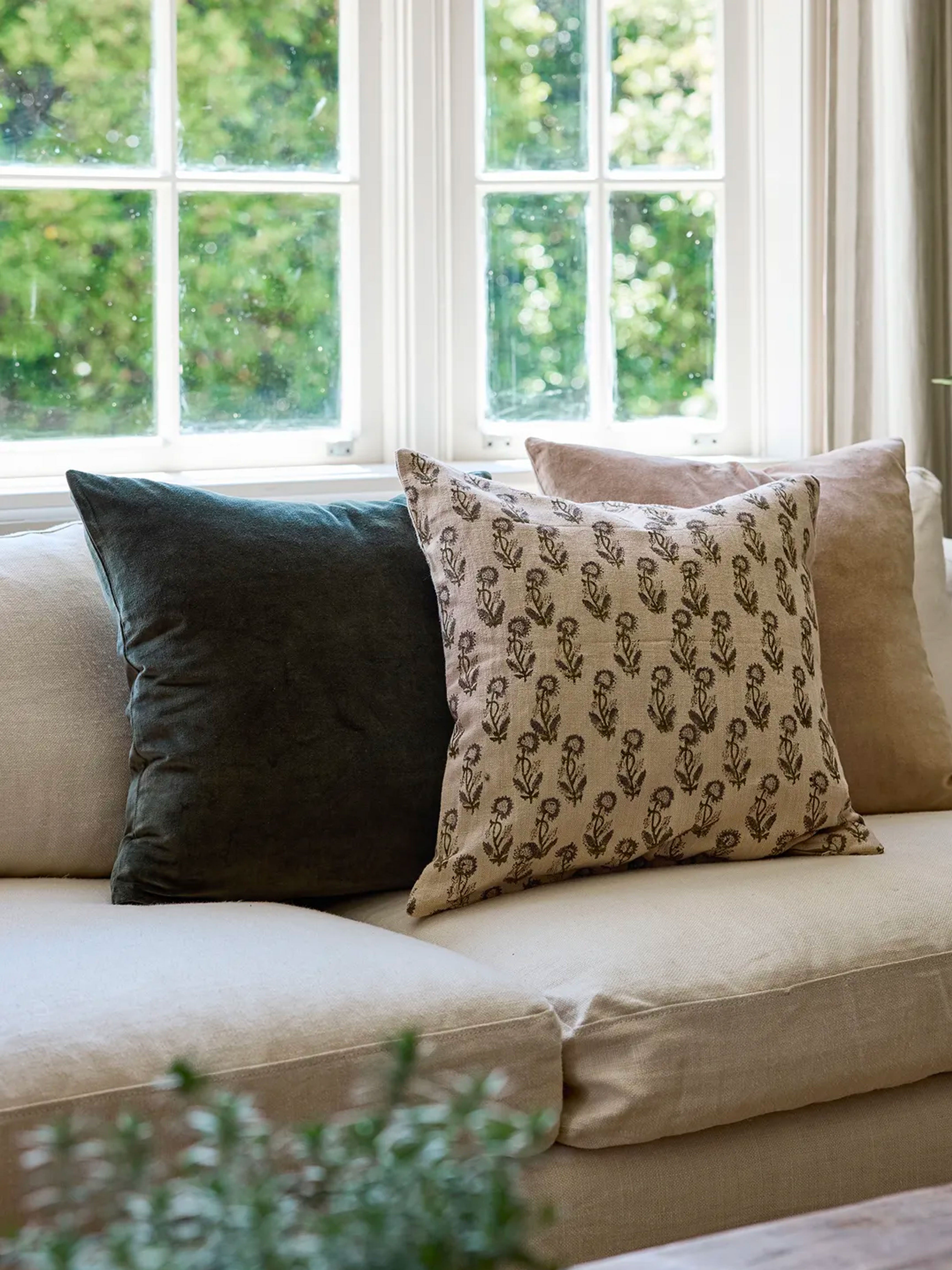 Velvet Dark Green Cushion Cover