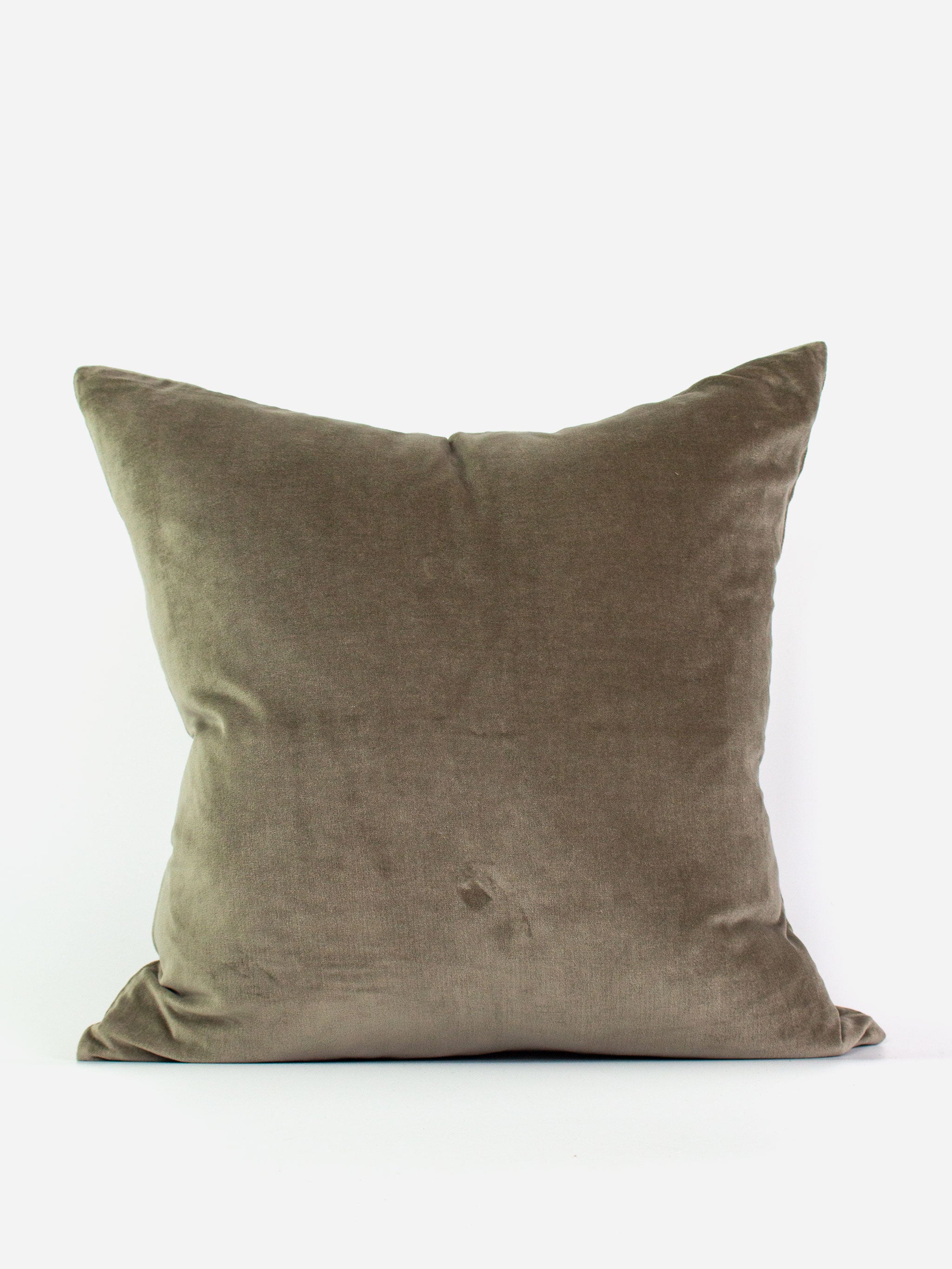 Velvet Light Olive Cushion Cover