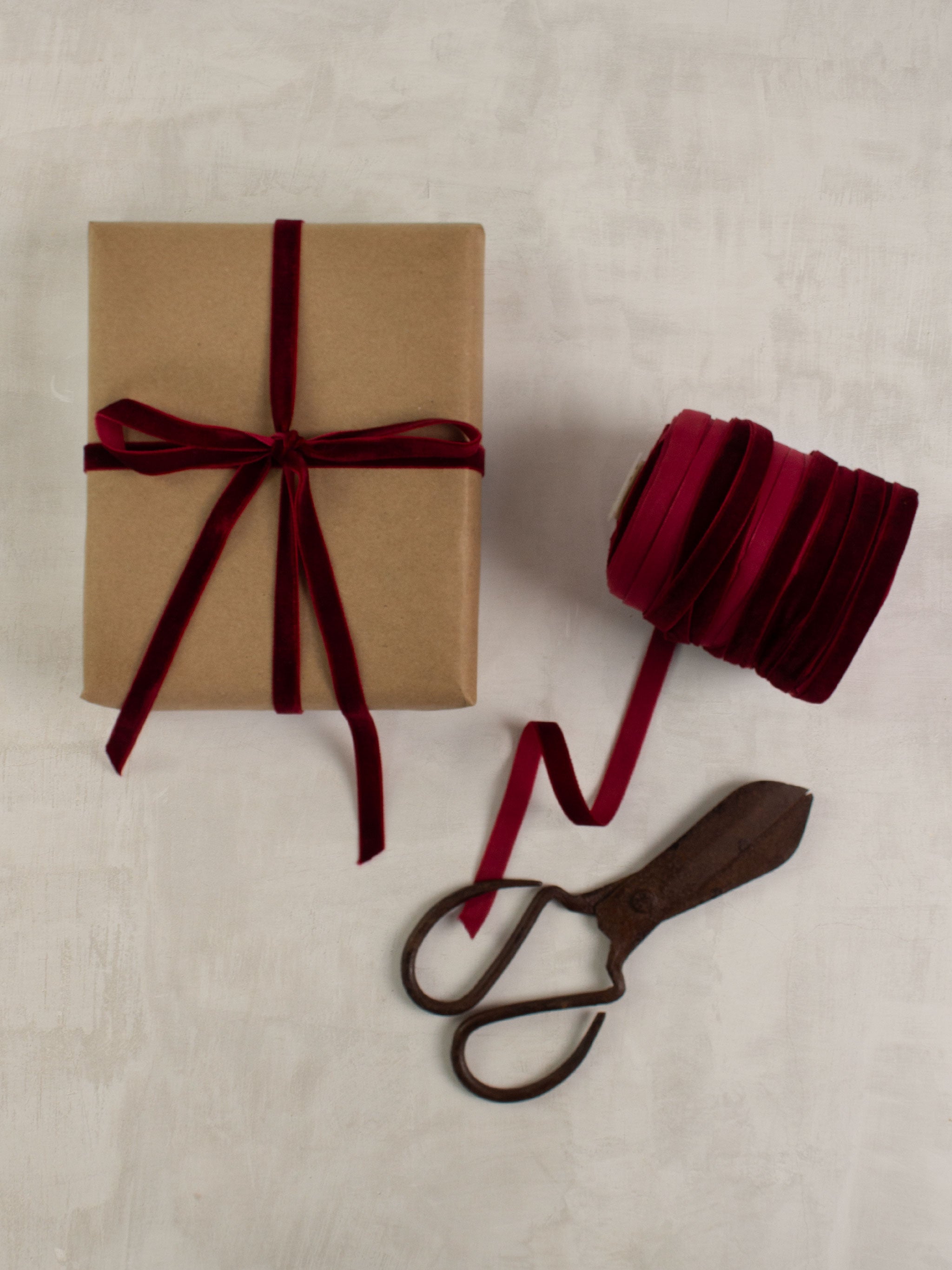 Petite Burgundy Velvet Ribbon