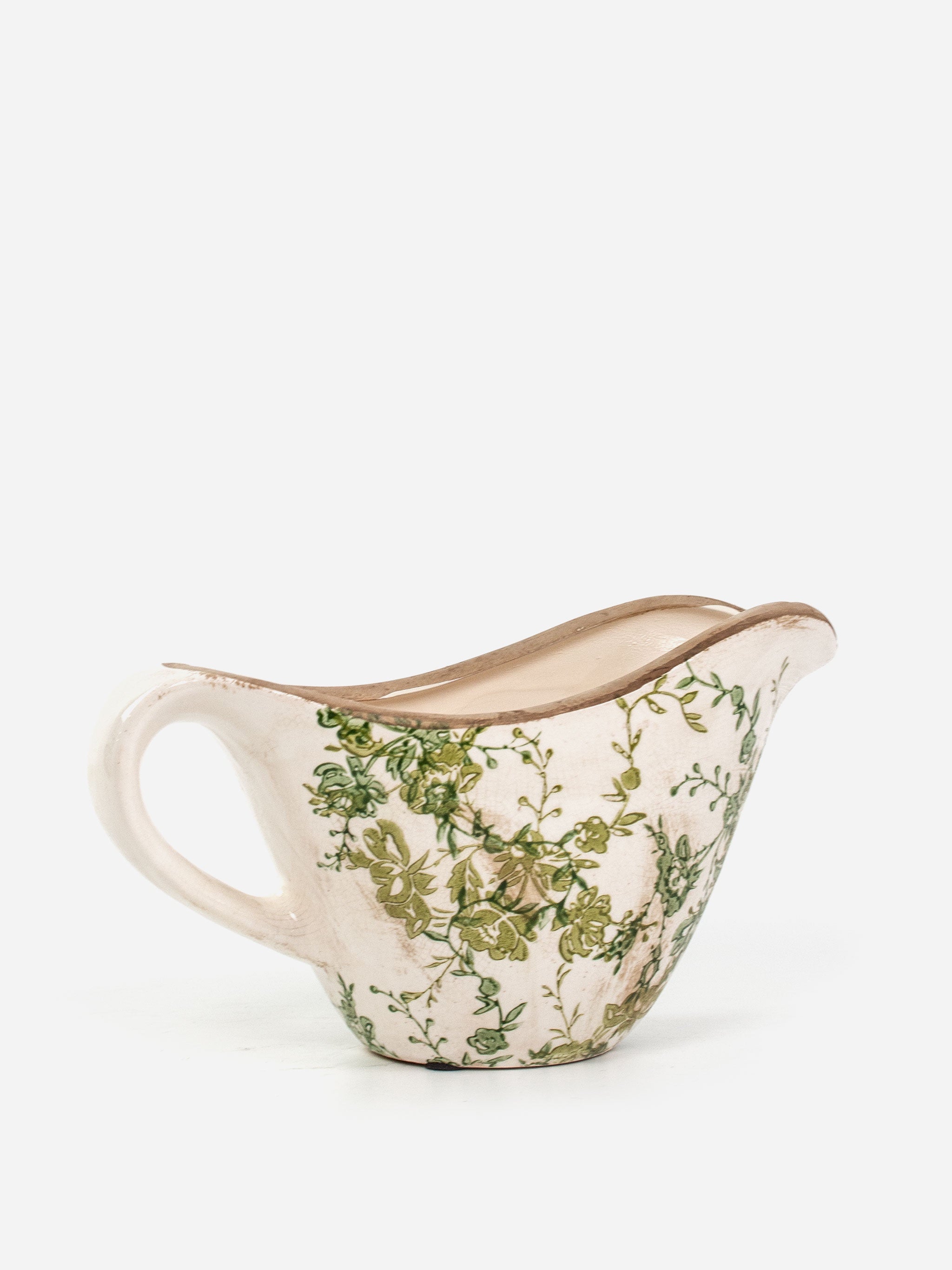 Verde Floral Low Jug