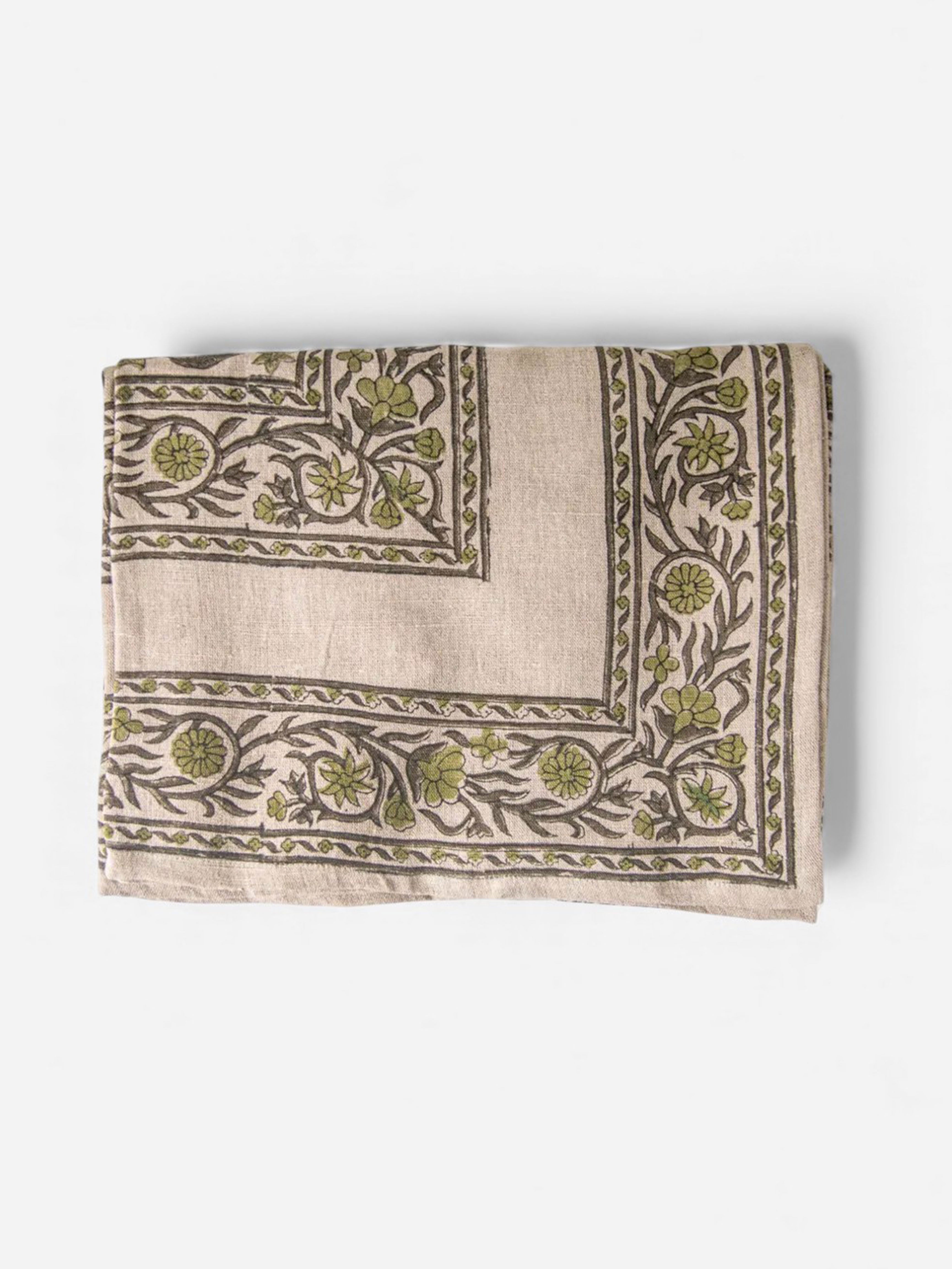 Vittoria Handblocked Tablecloth