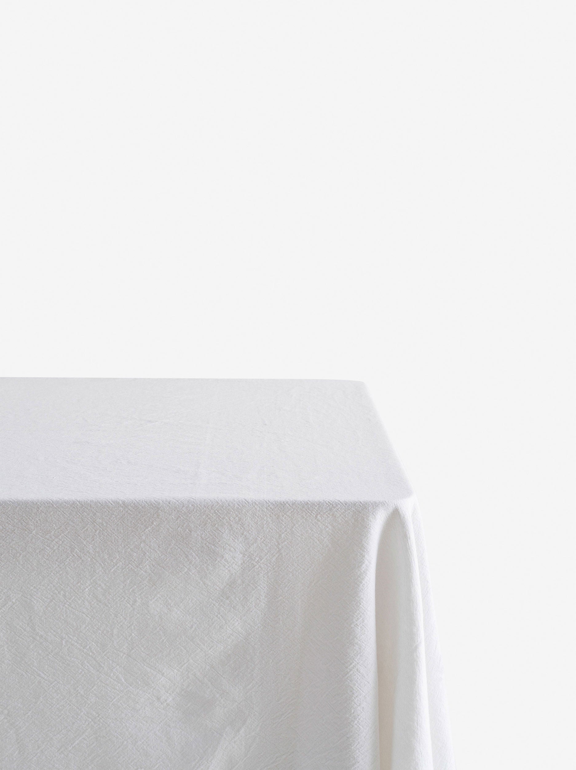 Washed Cotton Tablecloth | White