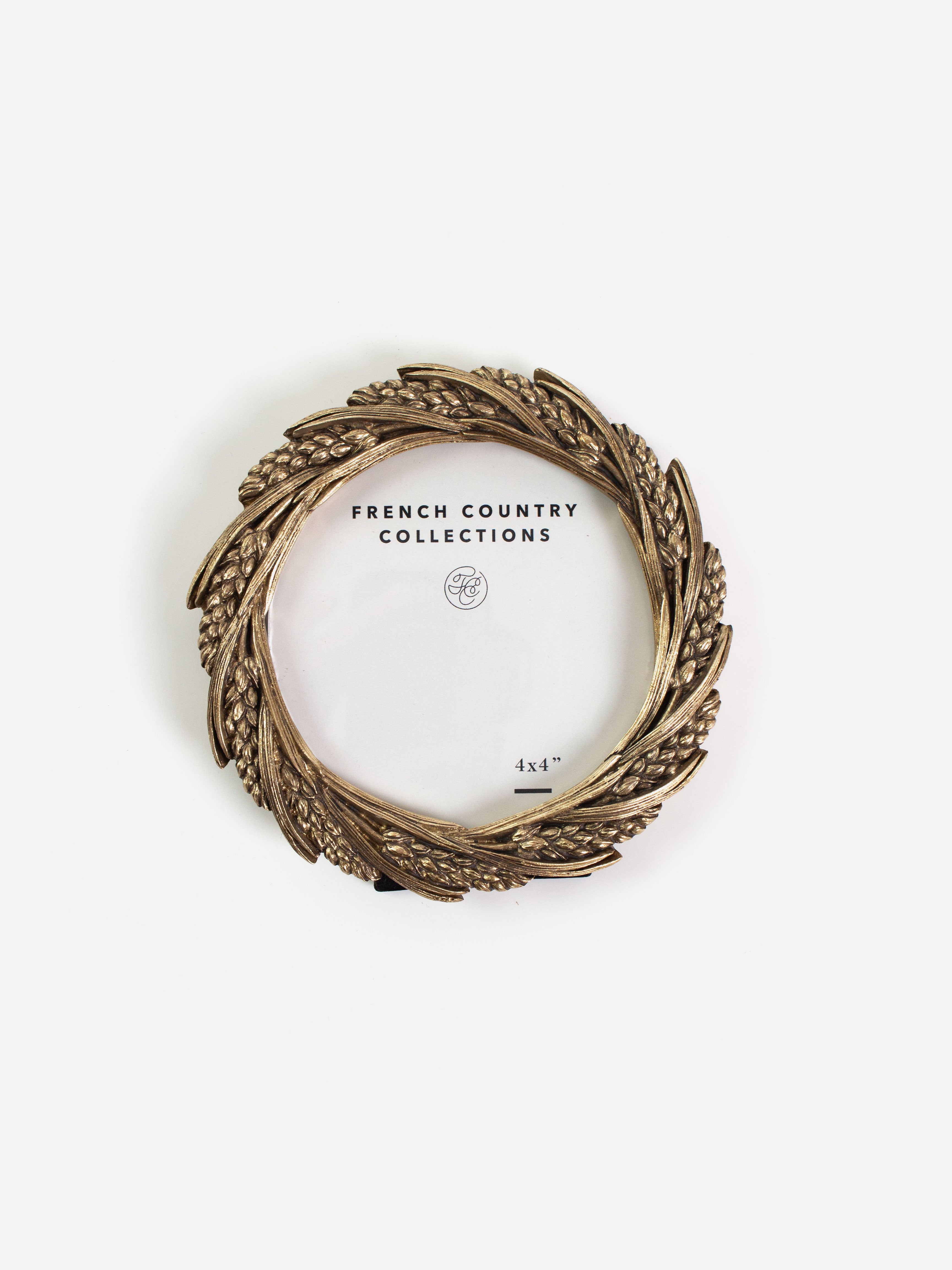 Wheat Round Photo Frame