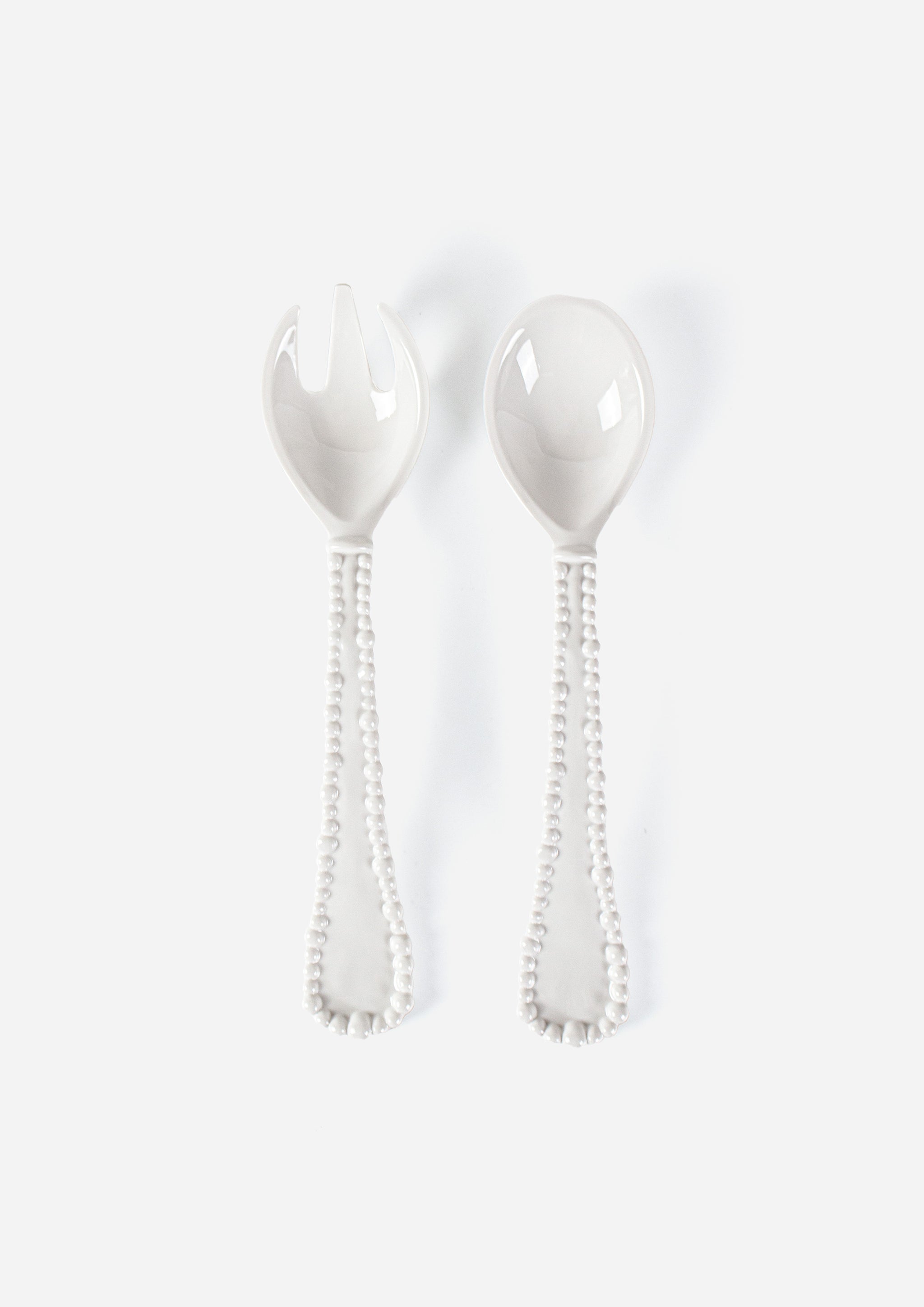 Gisele Salad Servers - Pearl