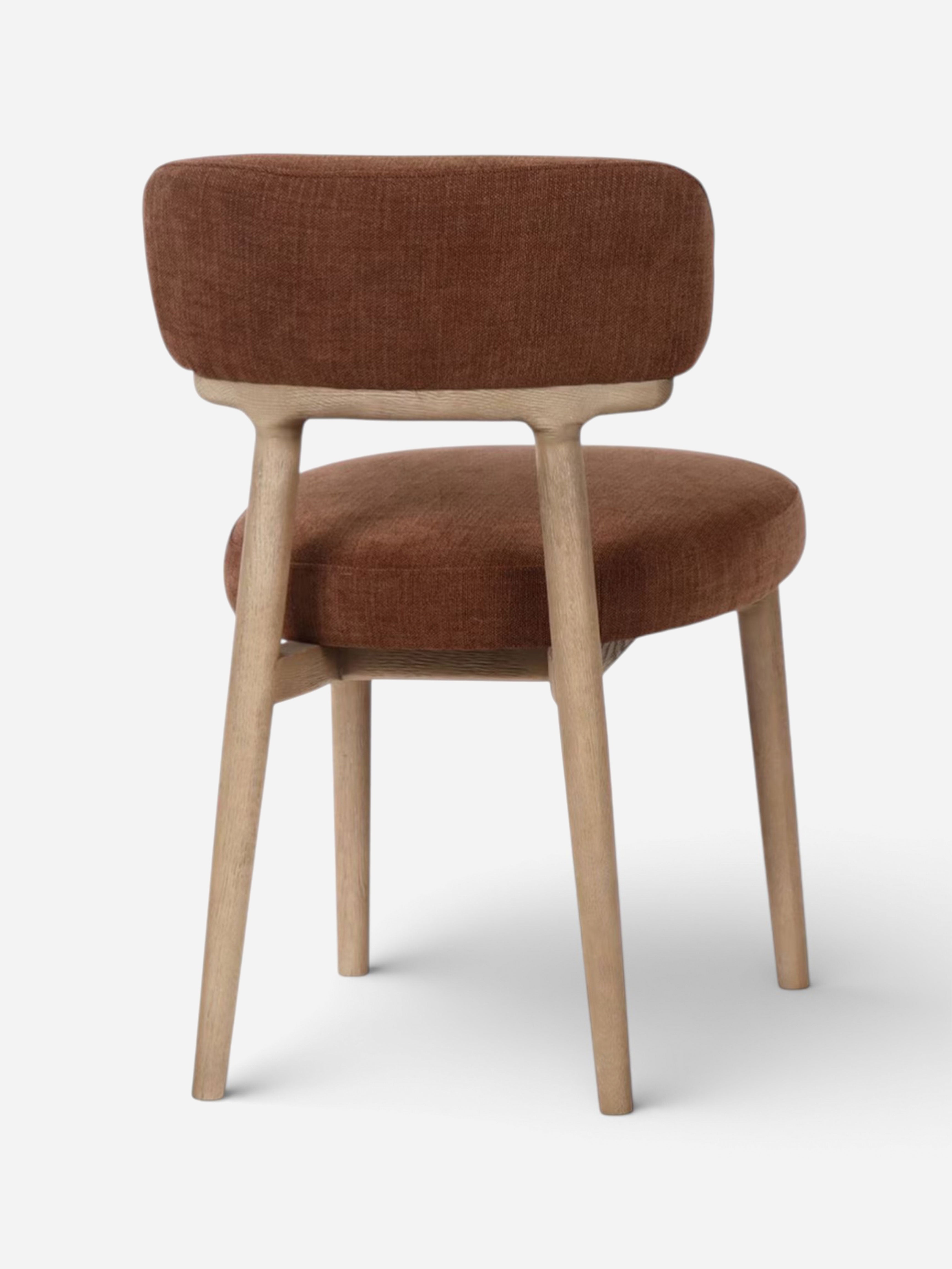 Willow Autumn Rust Linen Dining Chair
