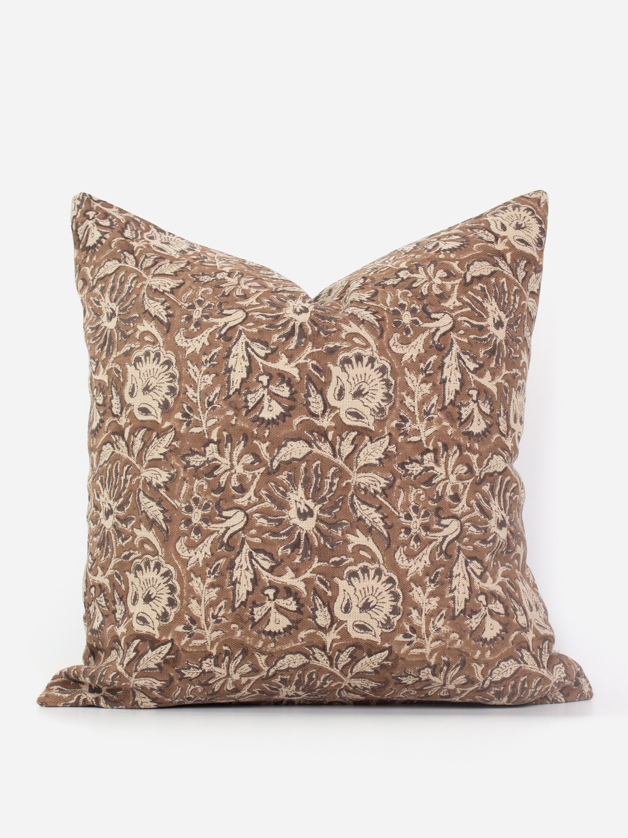 Willow Floral Handblock Cushion Cover