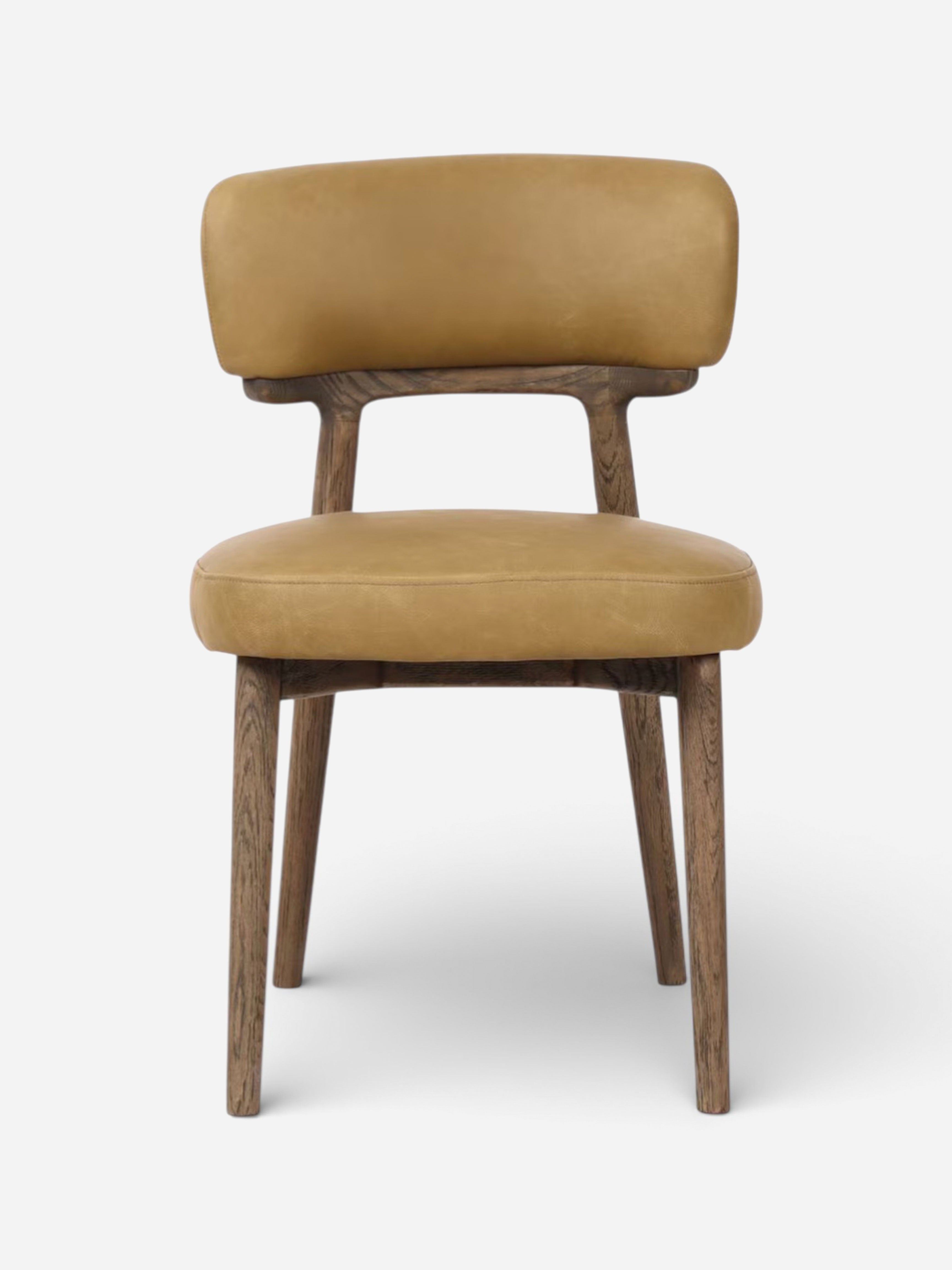 Willow Ginger Leather Dining Chair