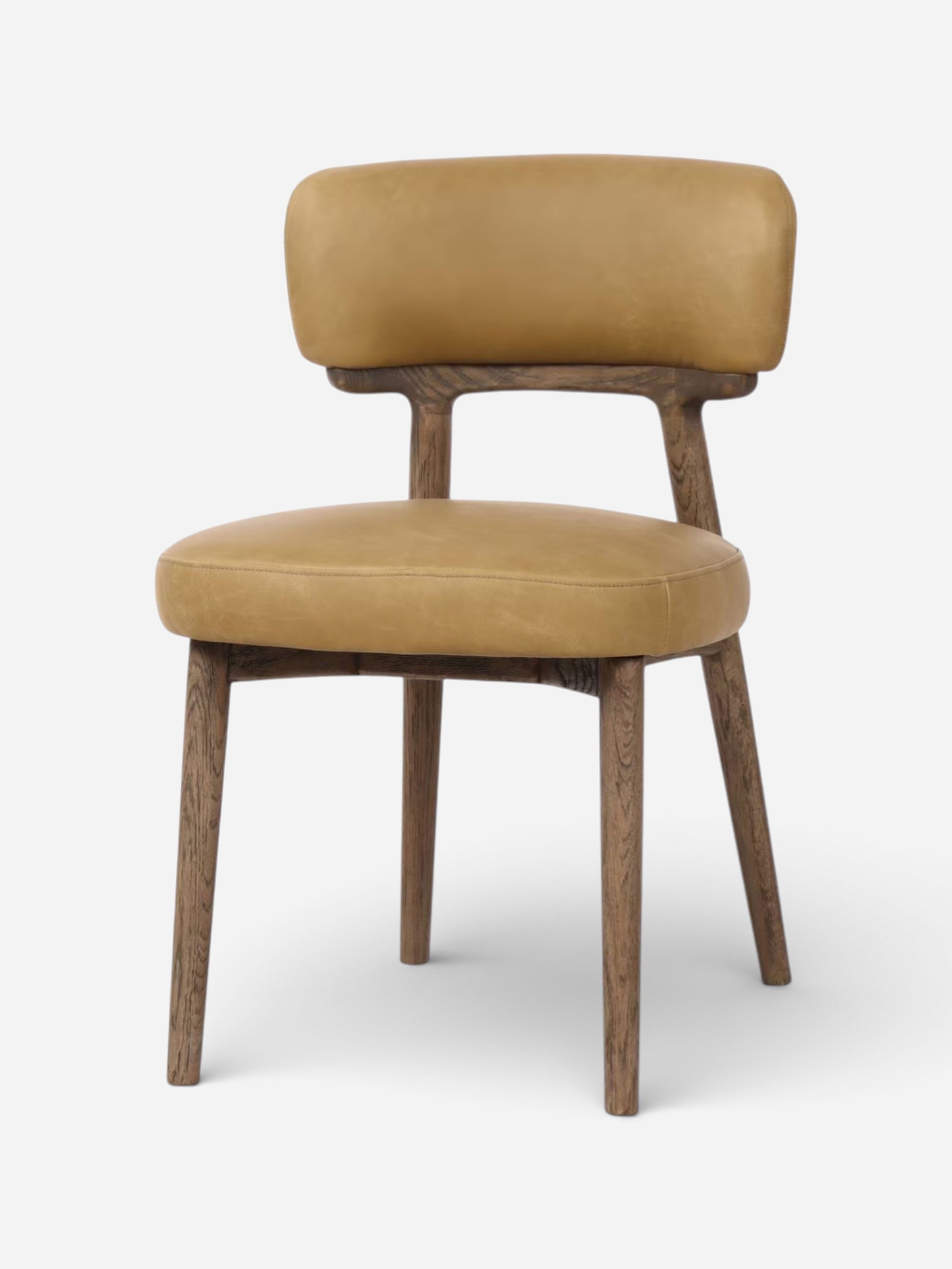 Willow Ginger Leather Dining Chair